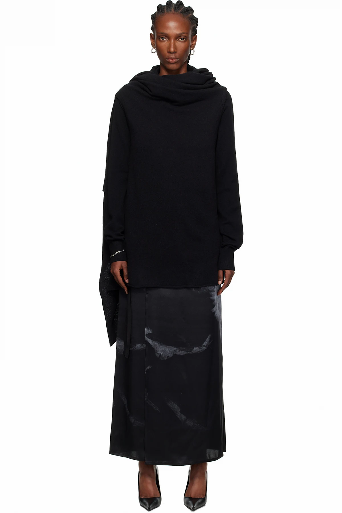 Black Nadine 3 Holes Turtleneck