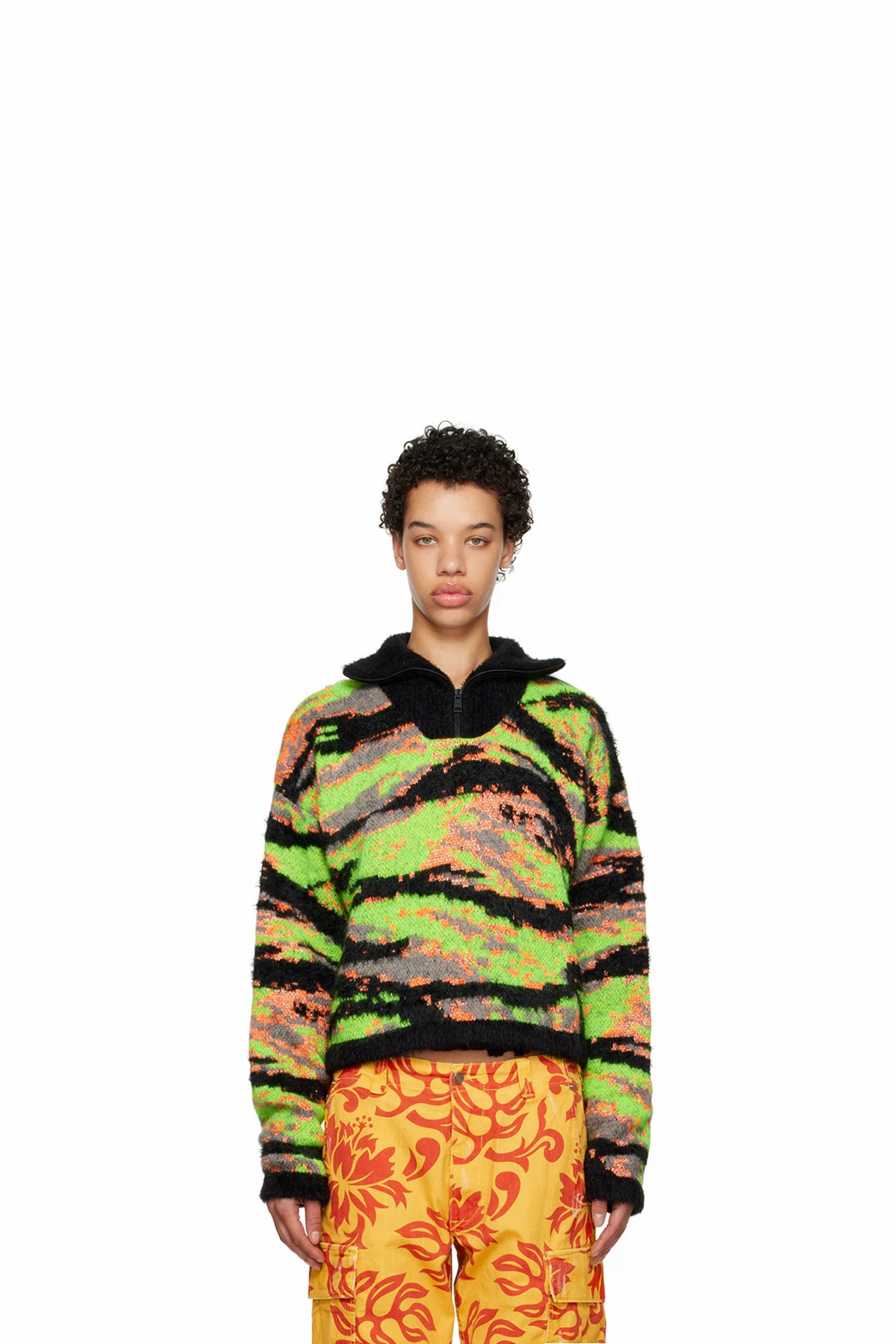 Multicolor Tiger Turtleneck