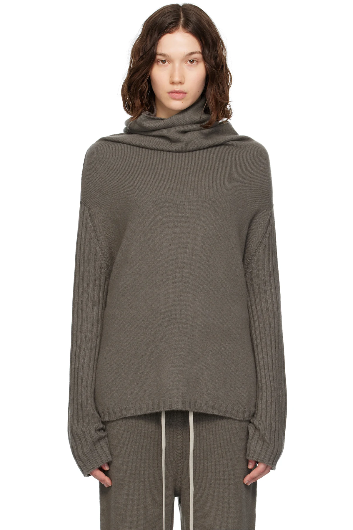 Gray Concordians Rasato Cashmere Knit Turtleneck