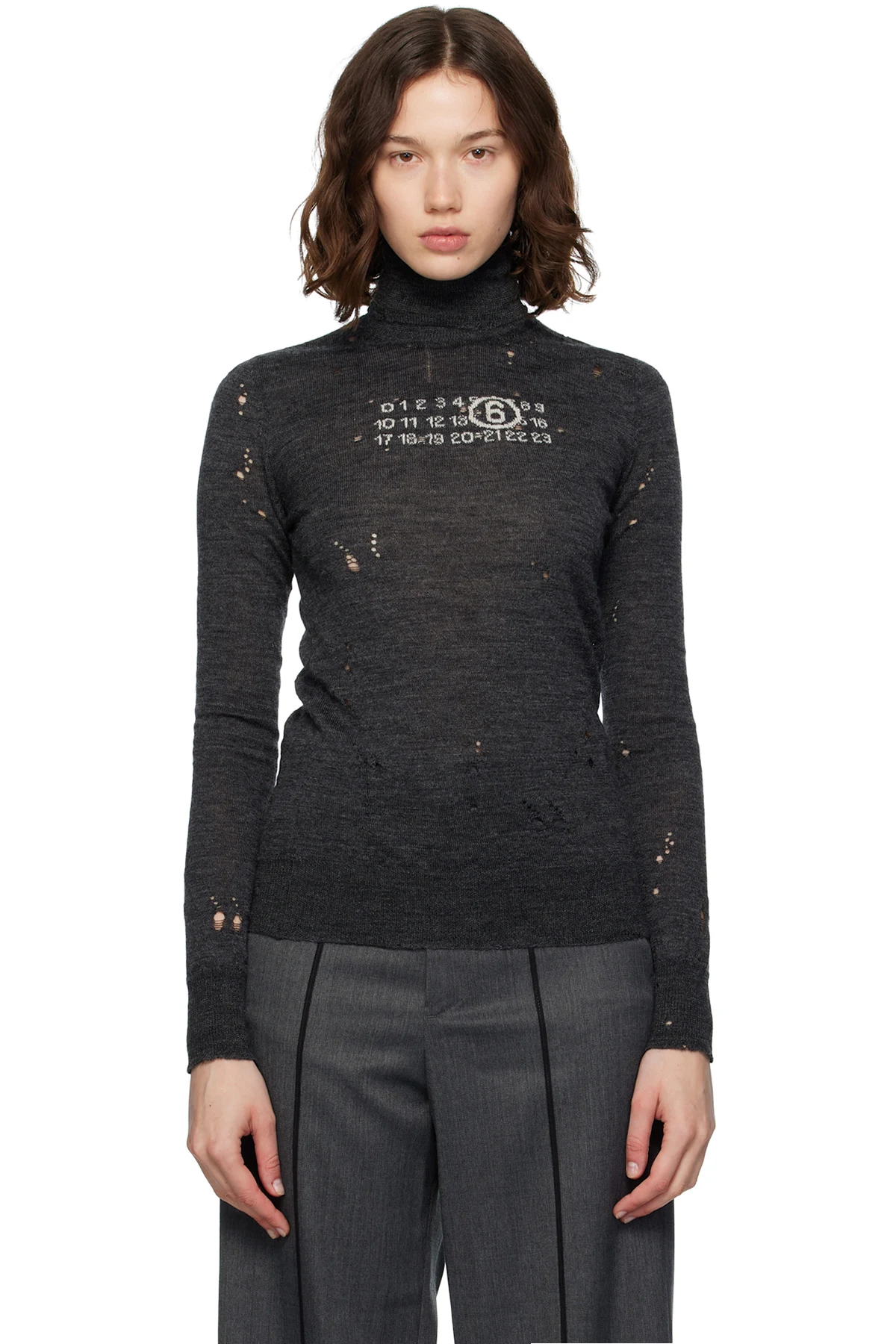 Gray Wool Turtleneck