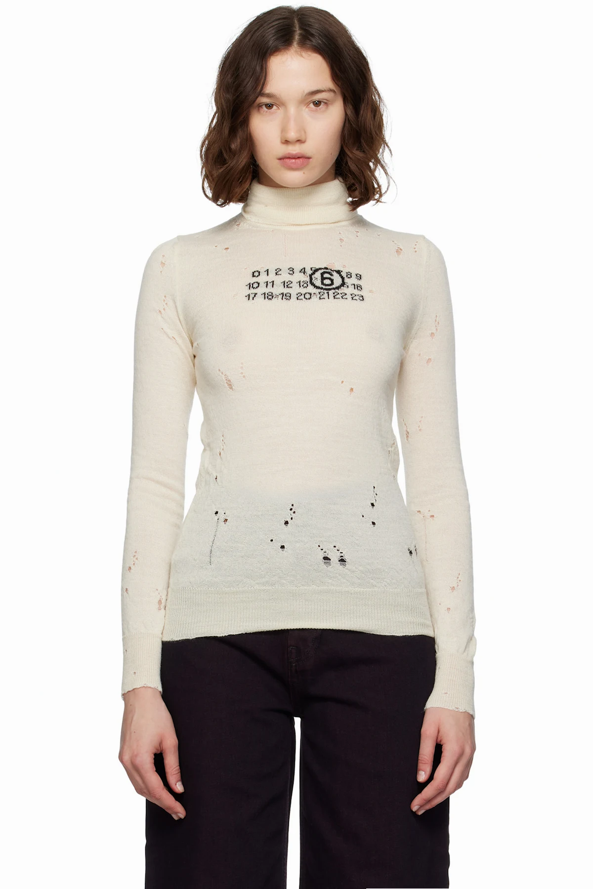 Off-White Wool Turtleneck