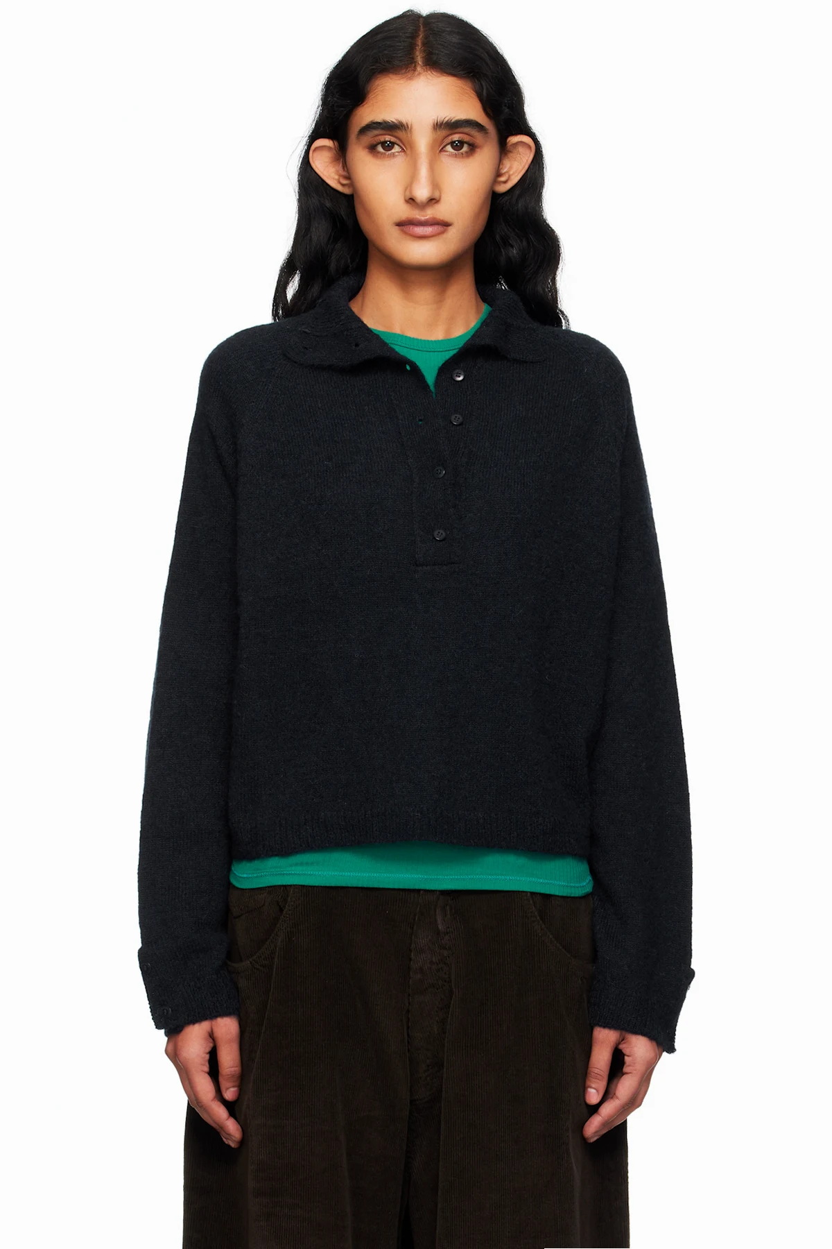 Navy Baby Alpaca Sweater