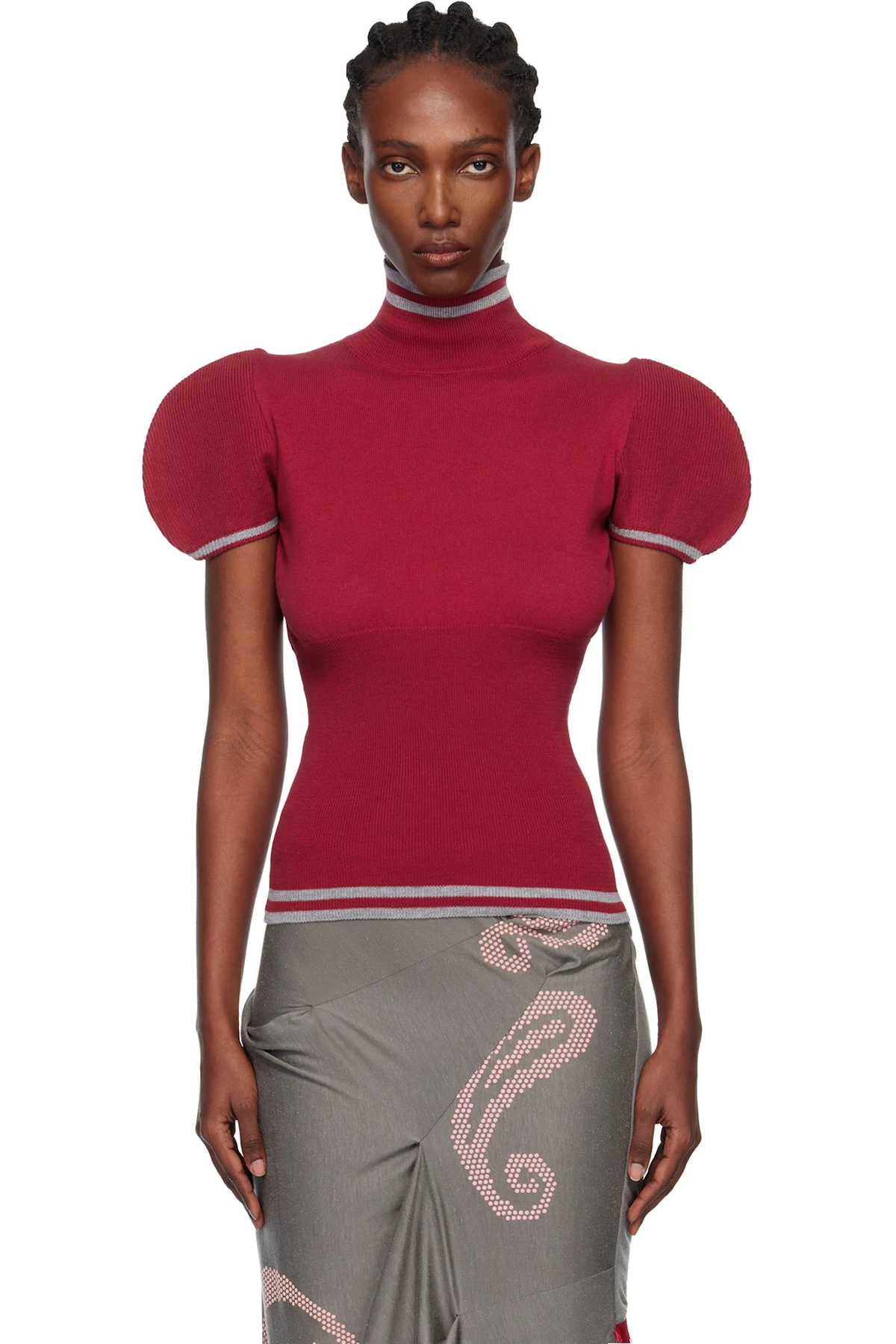 Red Simone Knit Turtleneck