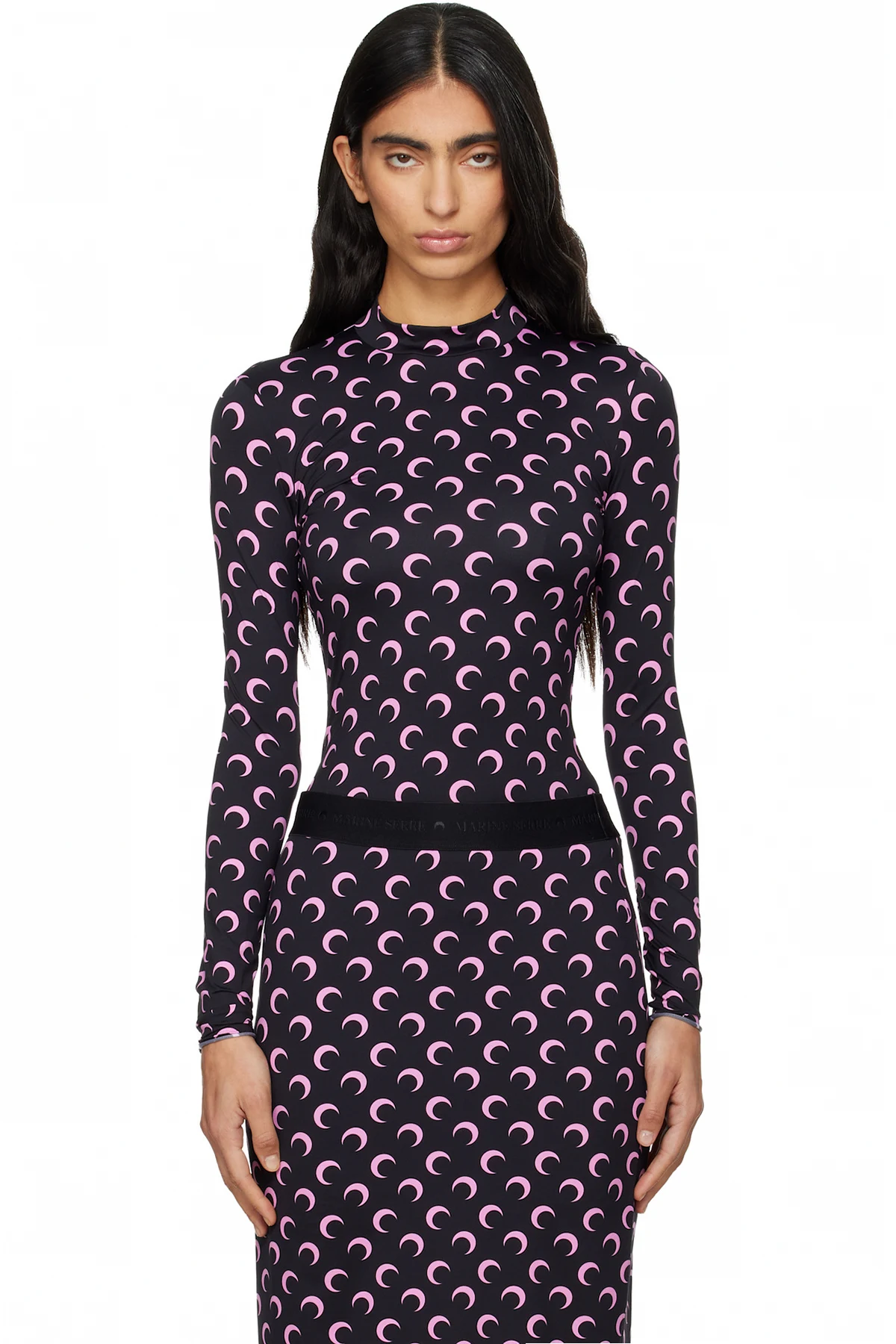 Black Recycled Moon Jersey Second Skin T-shirt