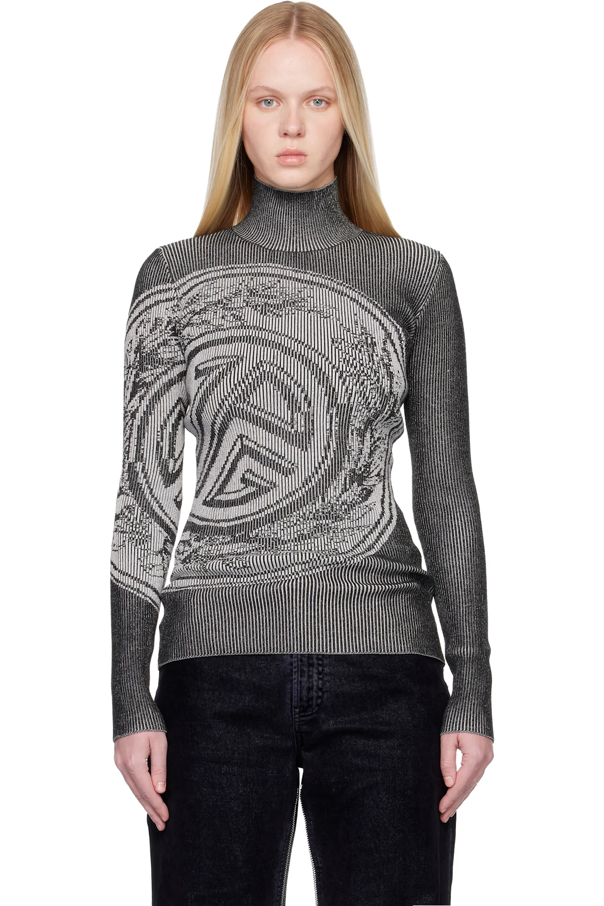 Gray 'The Laurel Stamp' Turtleneck