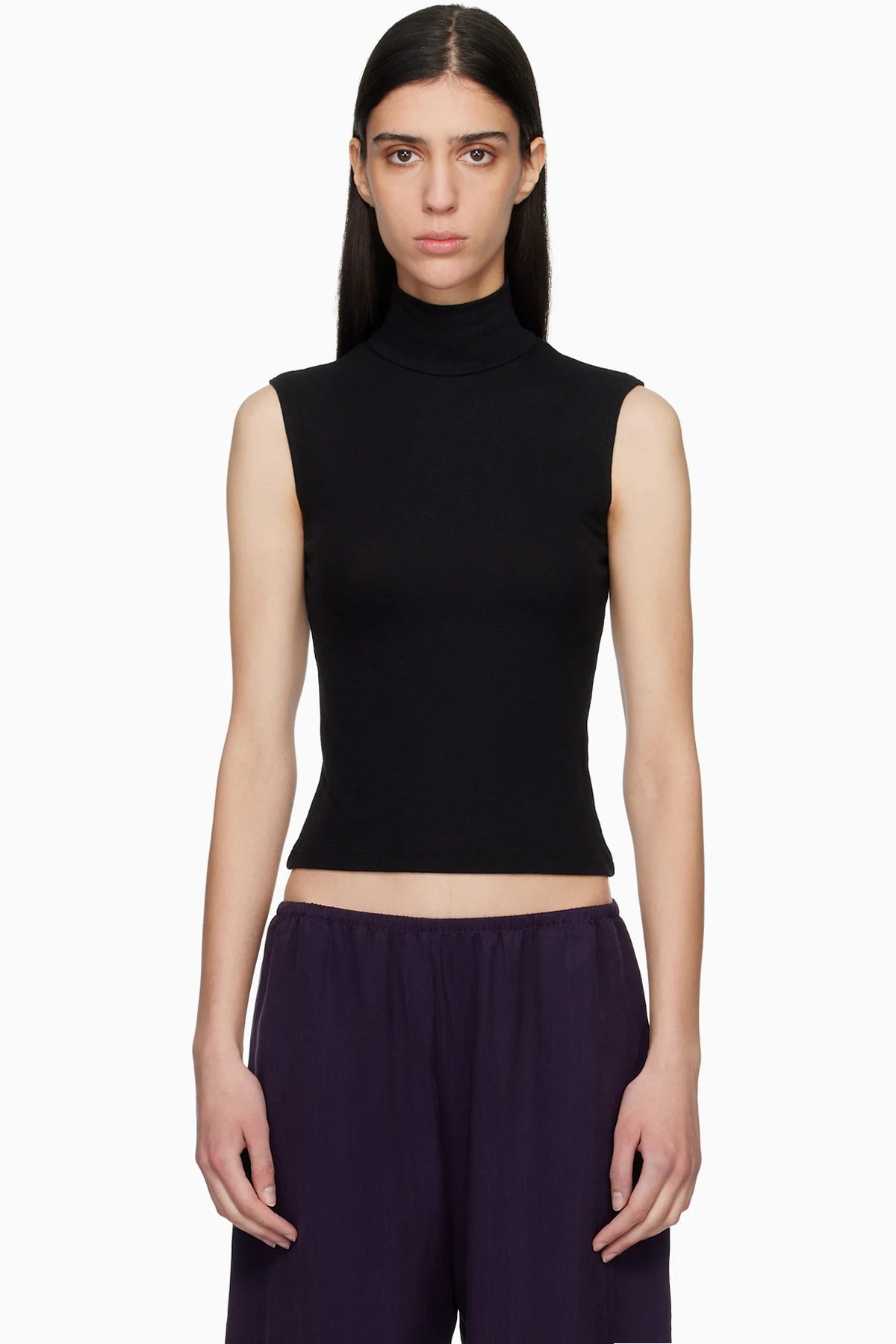 Black Lauren Sleeveless Turtleneck