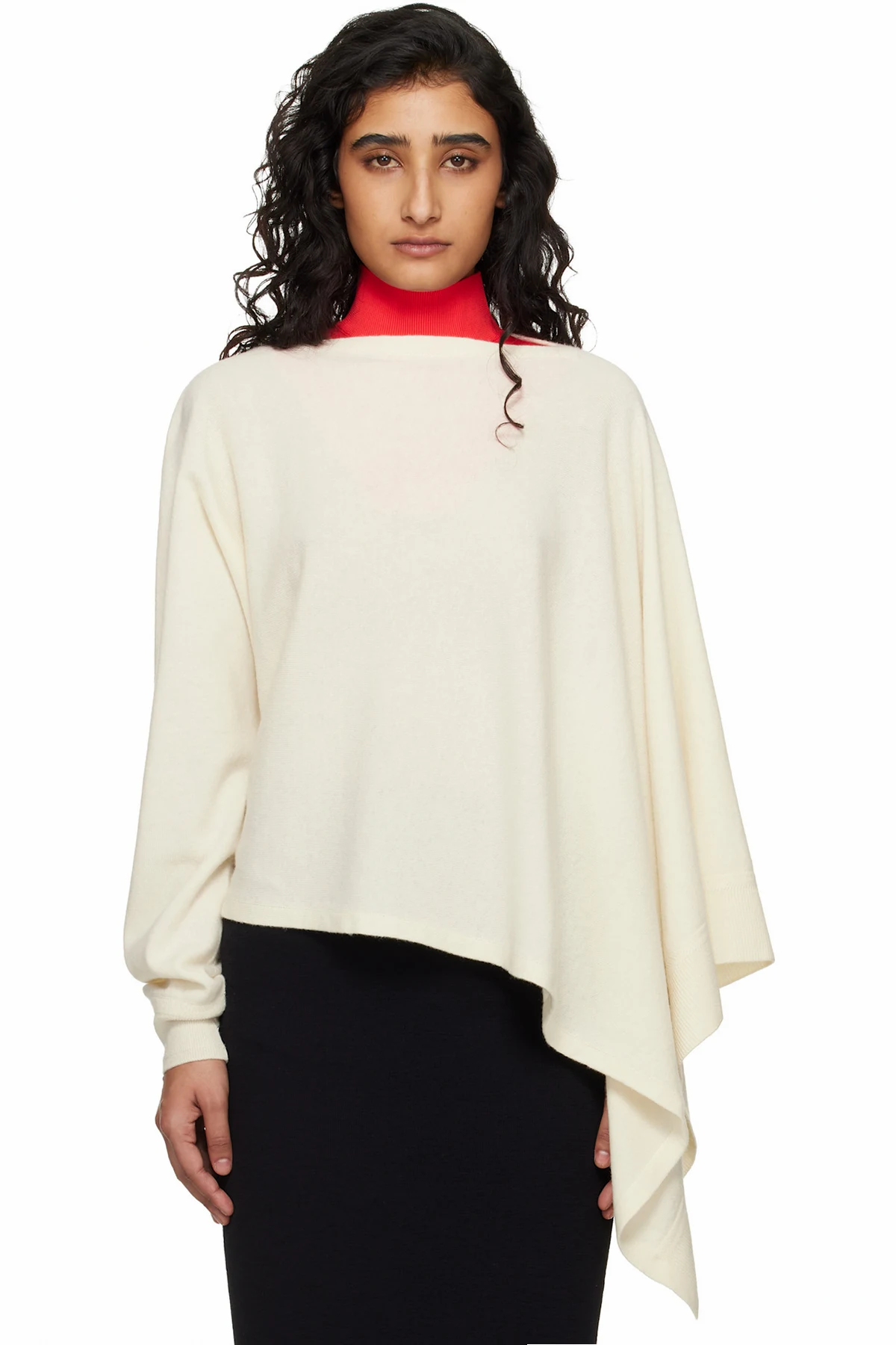 Red Knit Large Bib Dickey