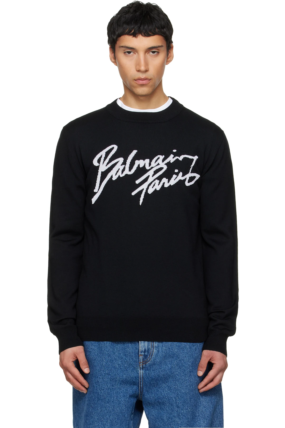 Black Merino Wool Sweater