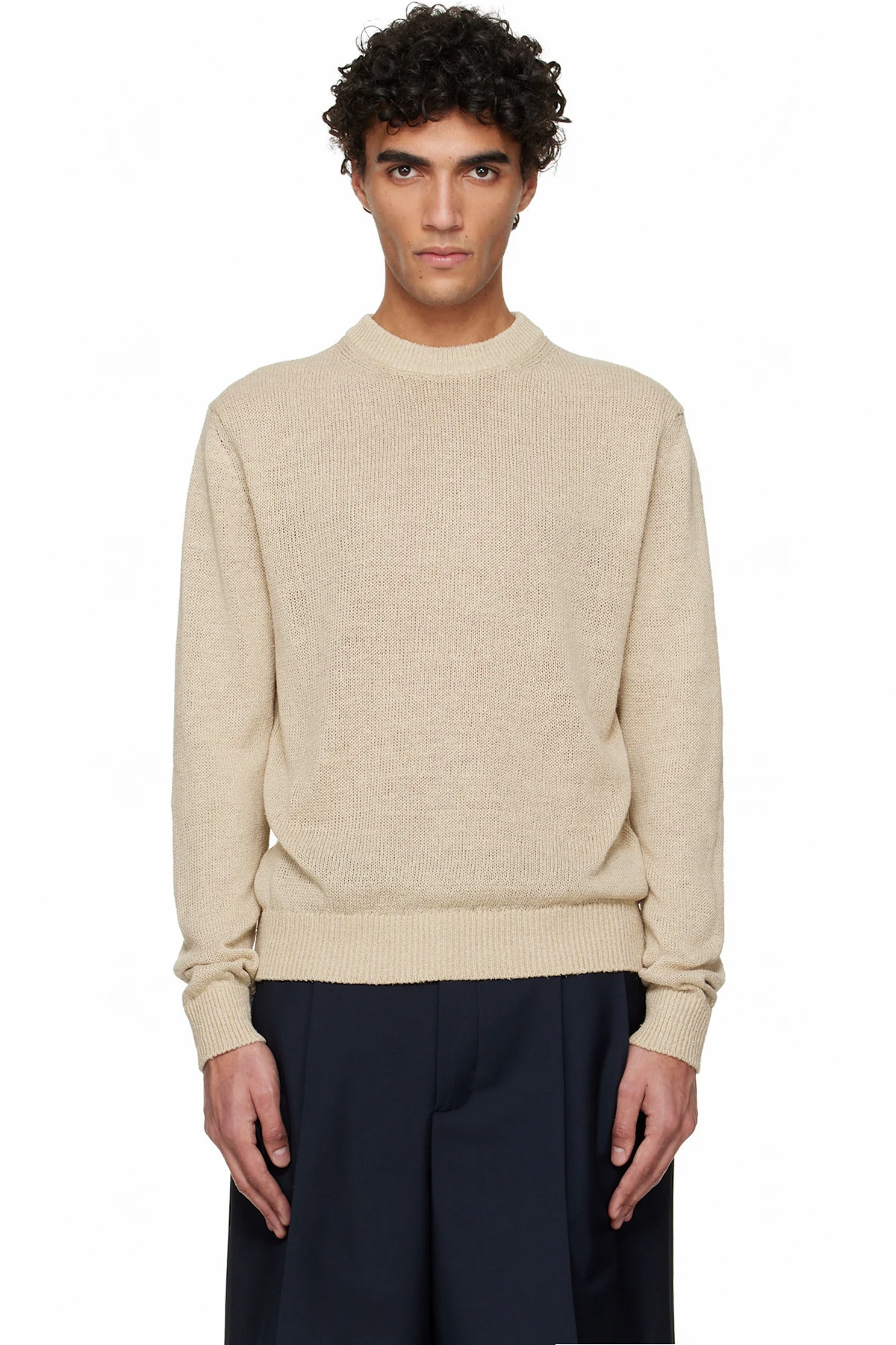 Beige Silk Sweater