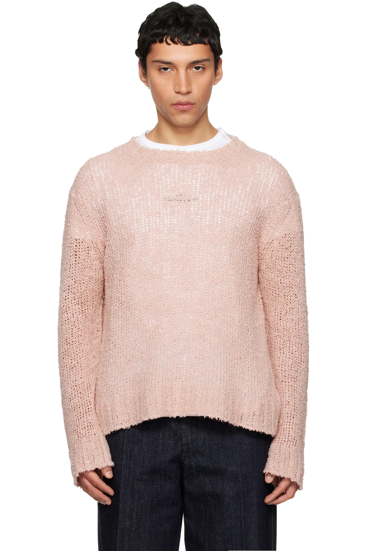 Pink Linen Sweater