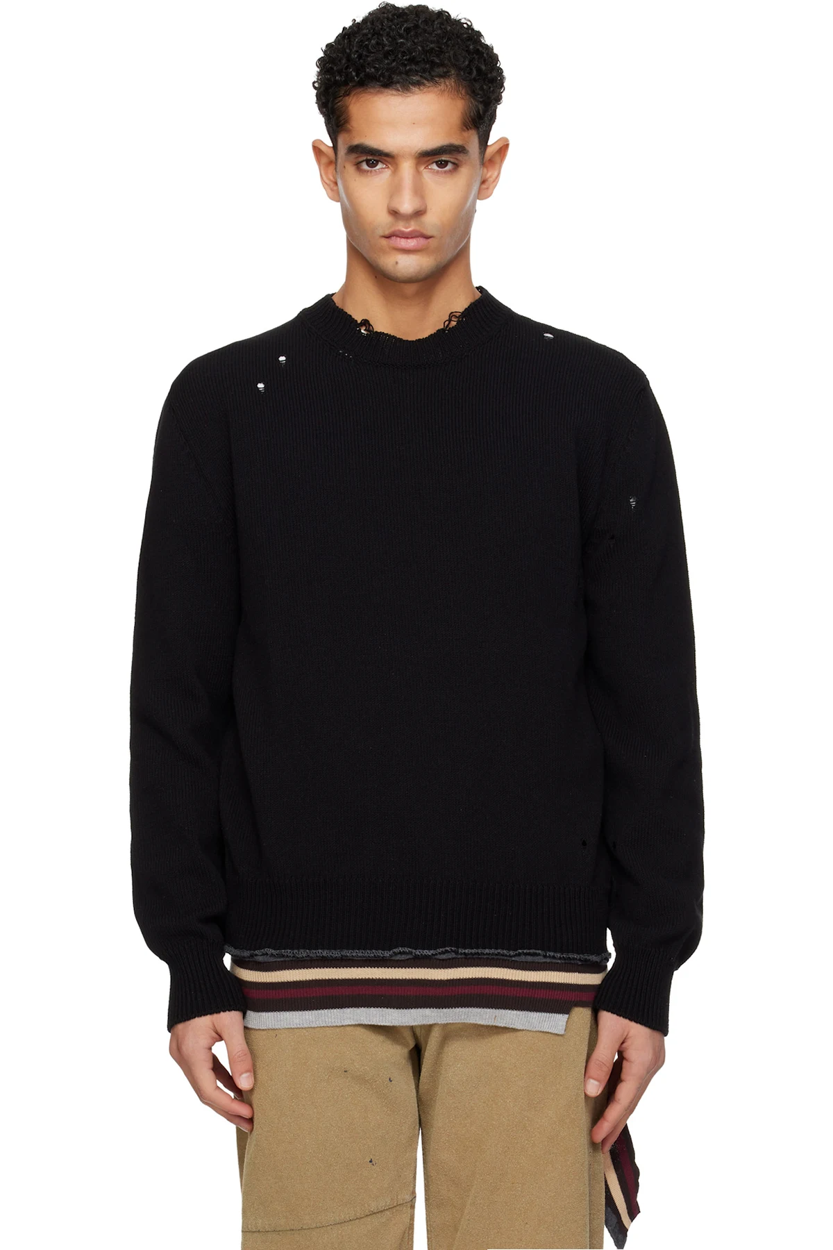 Black Cotton Sweater