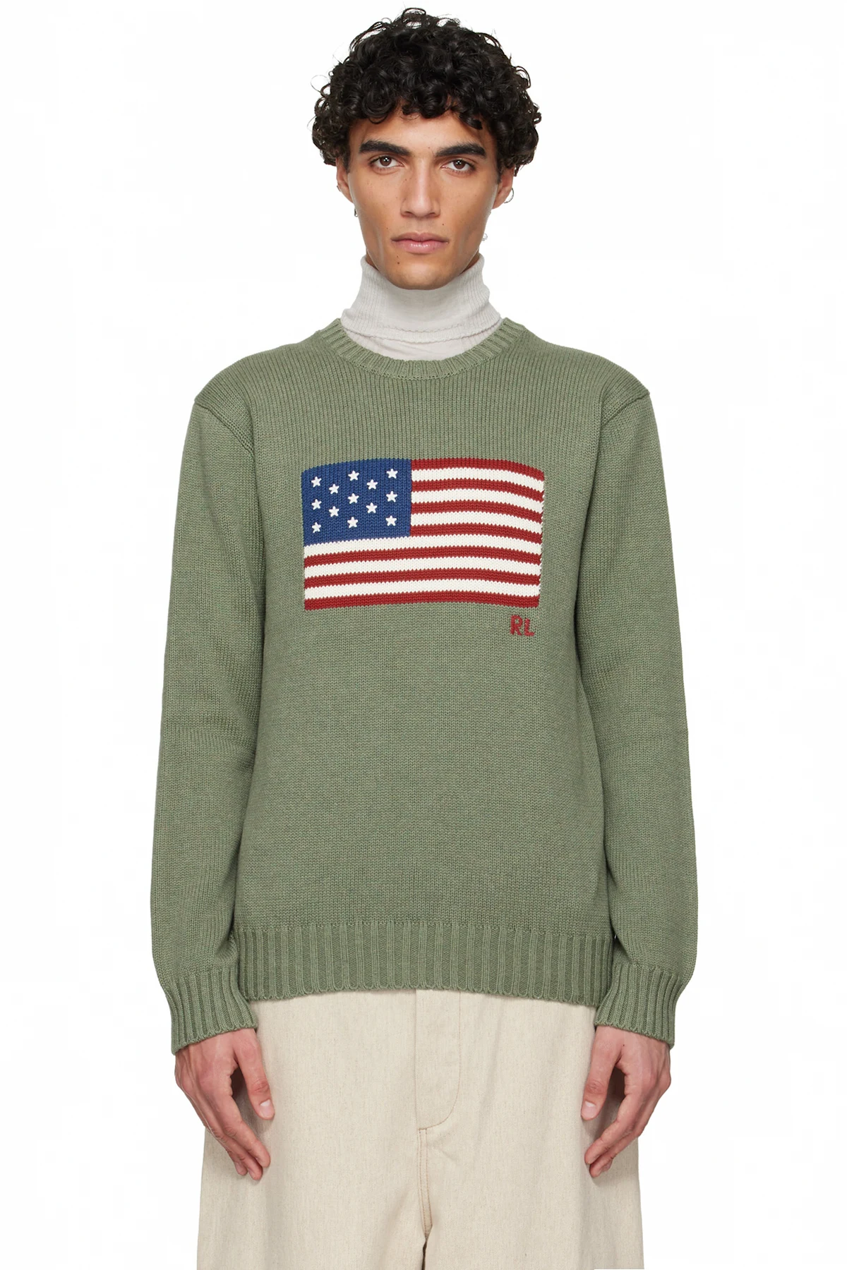 Khaki 'The Iconic Flag' Sweater