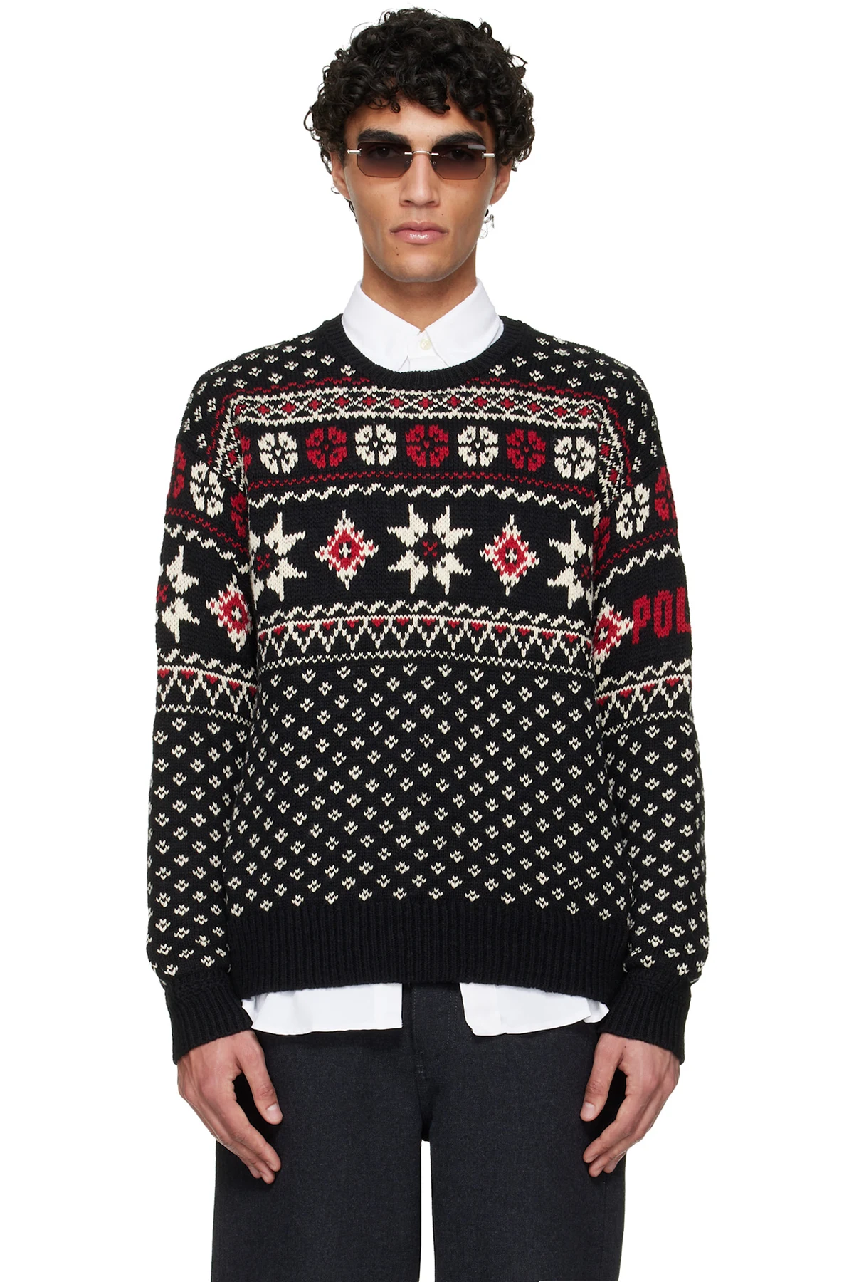 Black Cotton Cashmere Sweater