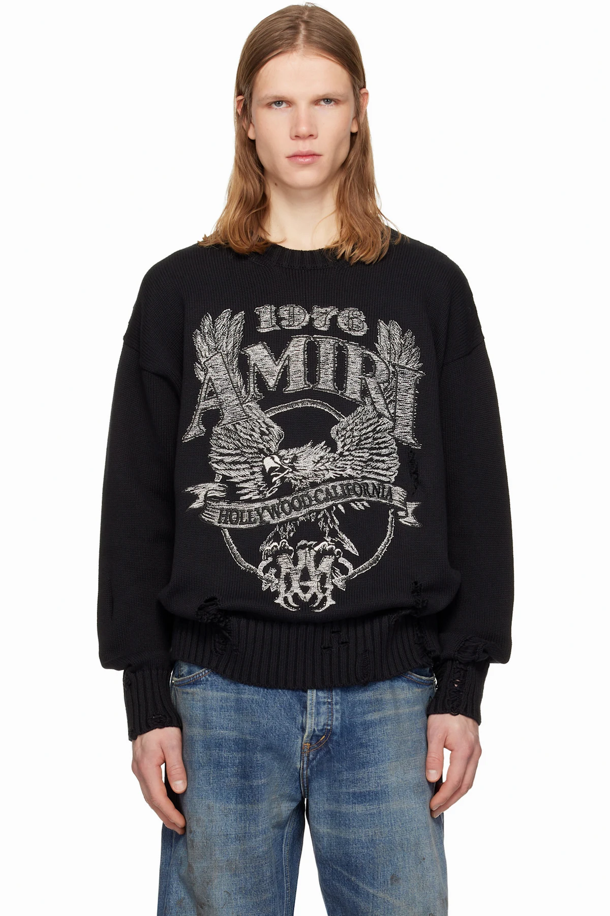 Black AMIRI Eagle Sweater