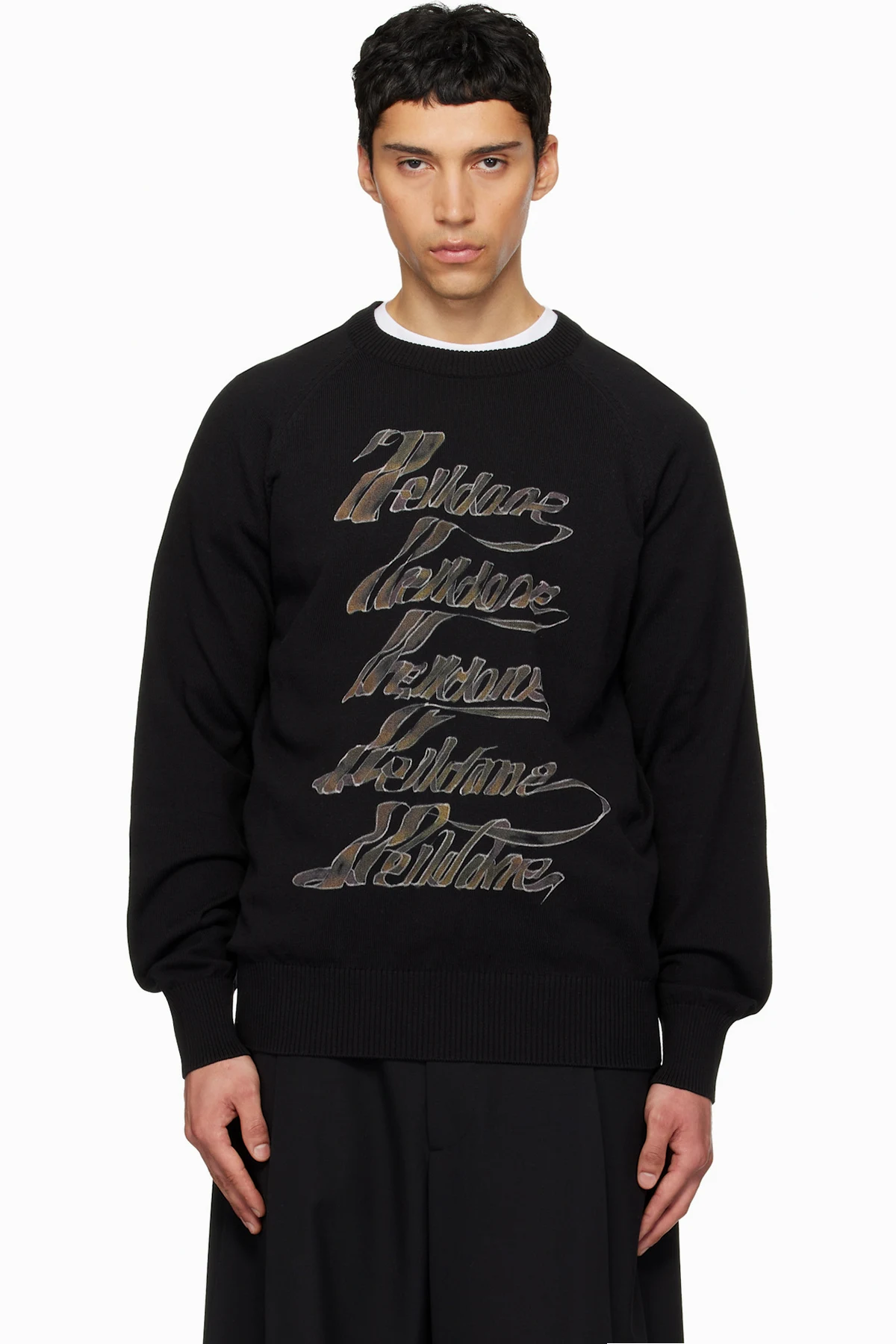 Black 'WE11DONE' Multi-Logo Sweater