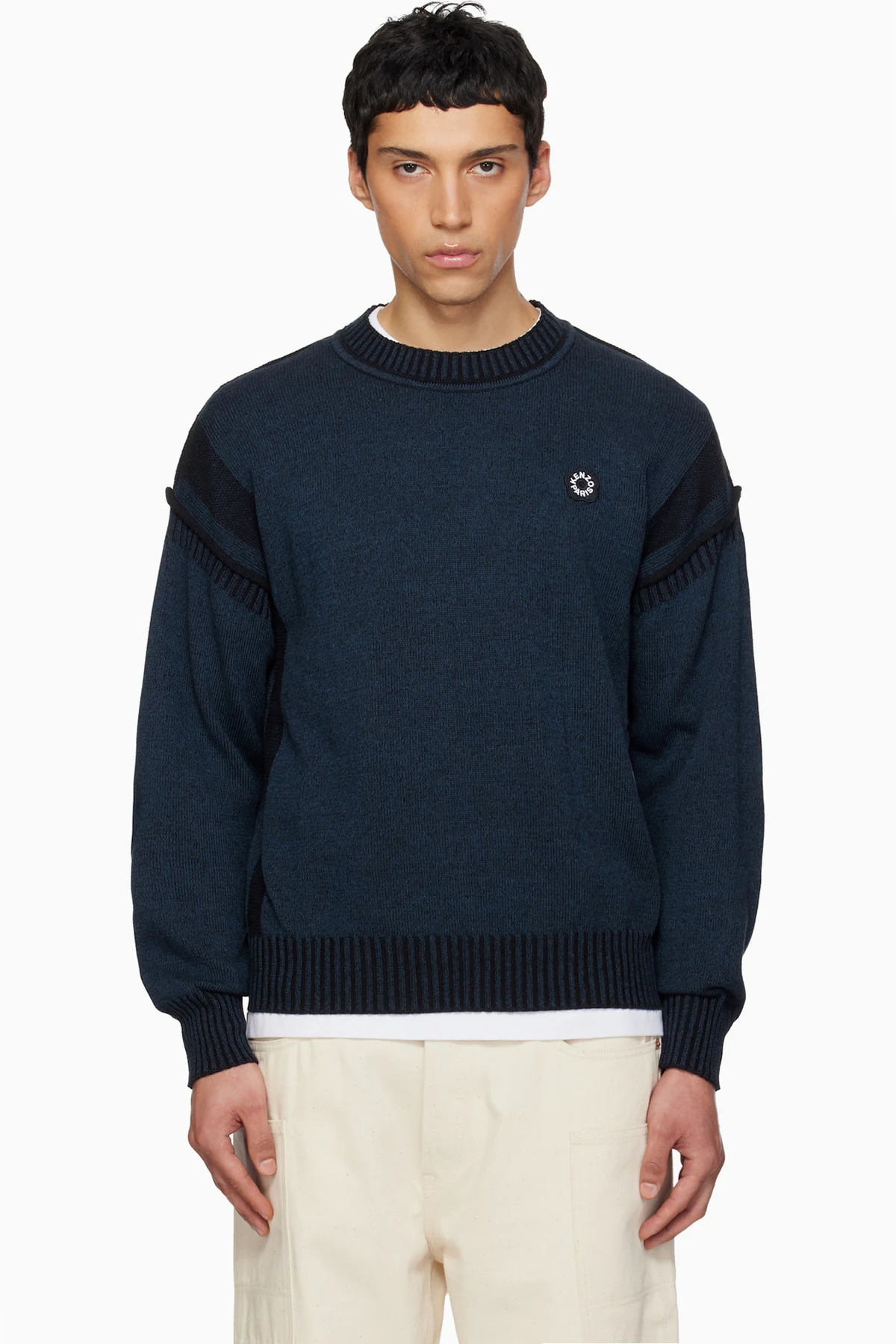 Navy Kenzo Paris 'Boke Flower 2.0' Sweater