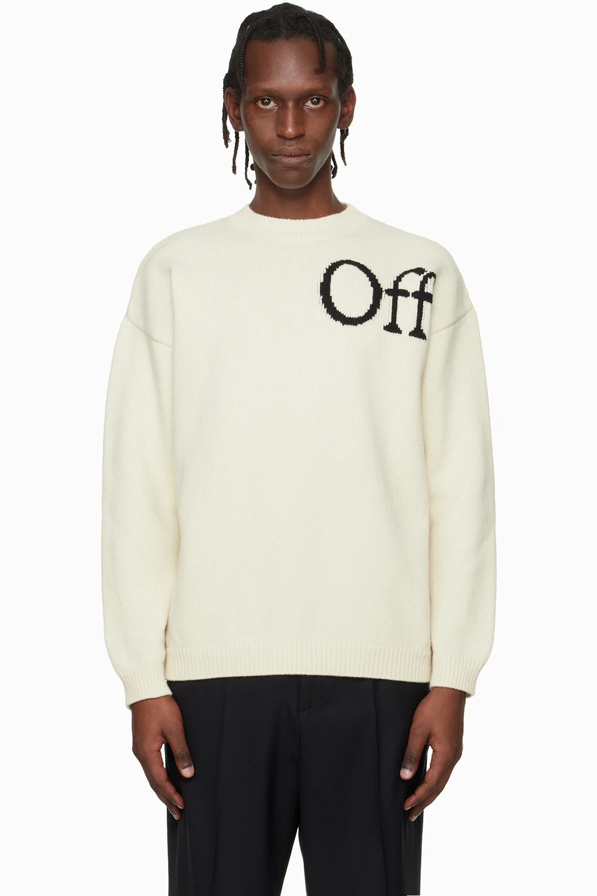 Off-White Bookish Knit Crewneck Sweater