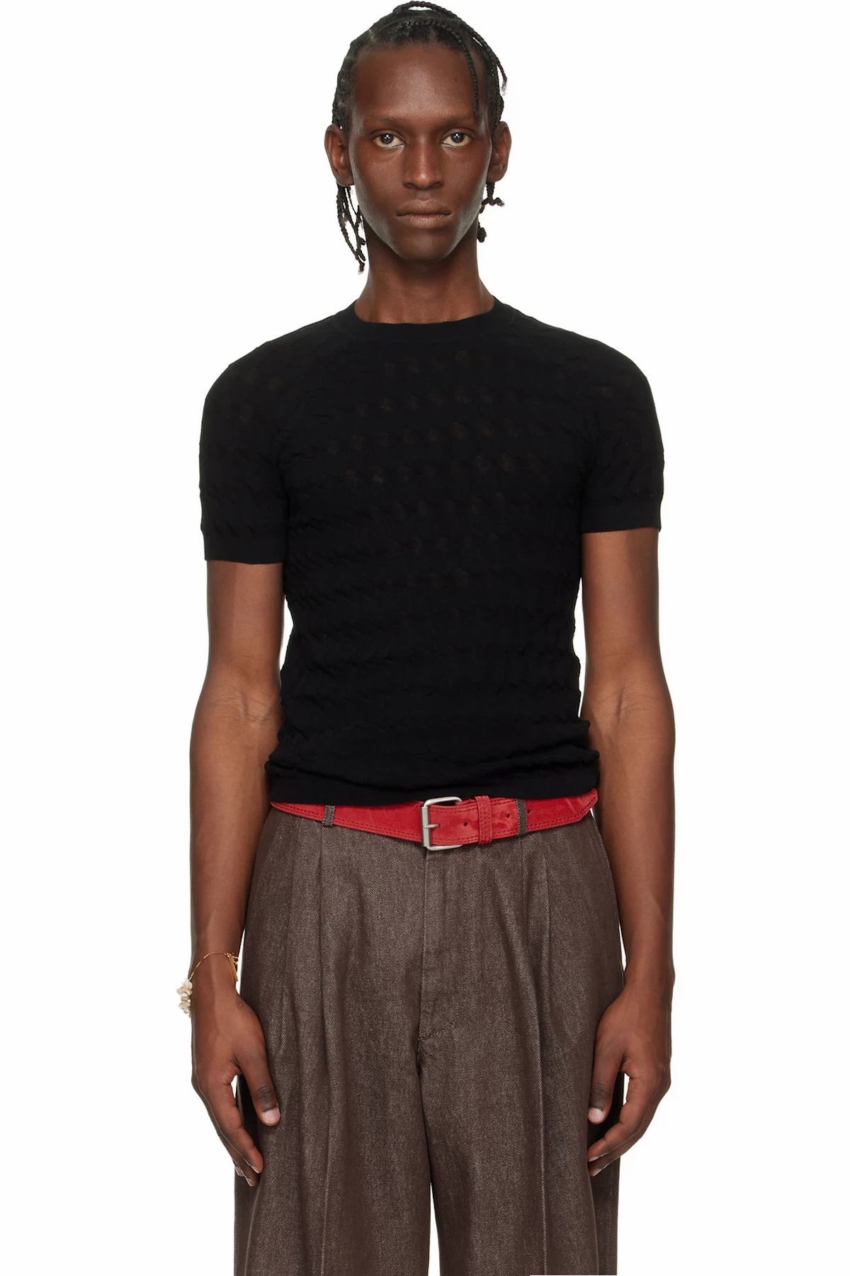 Black Jacquard Sweater