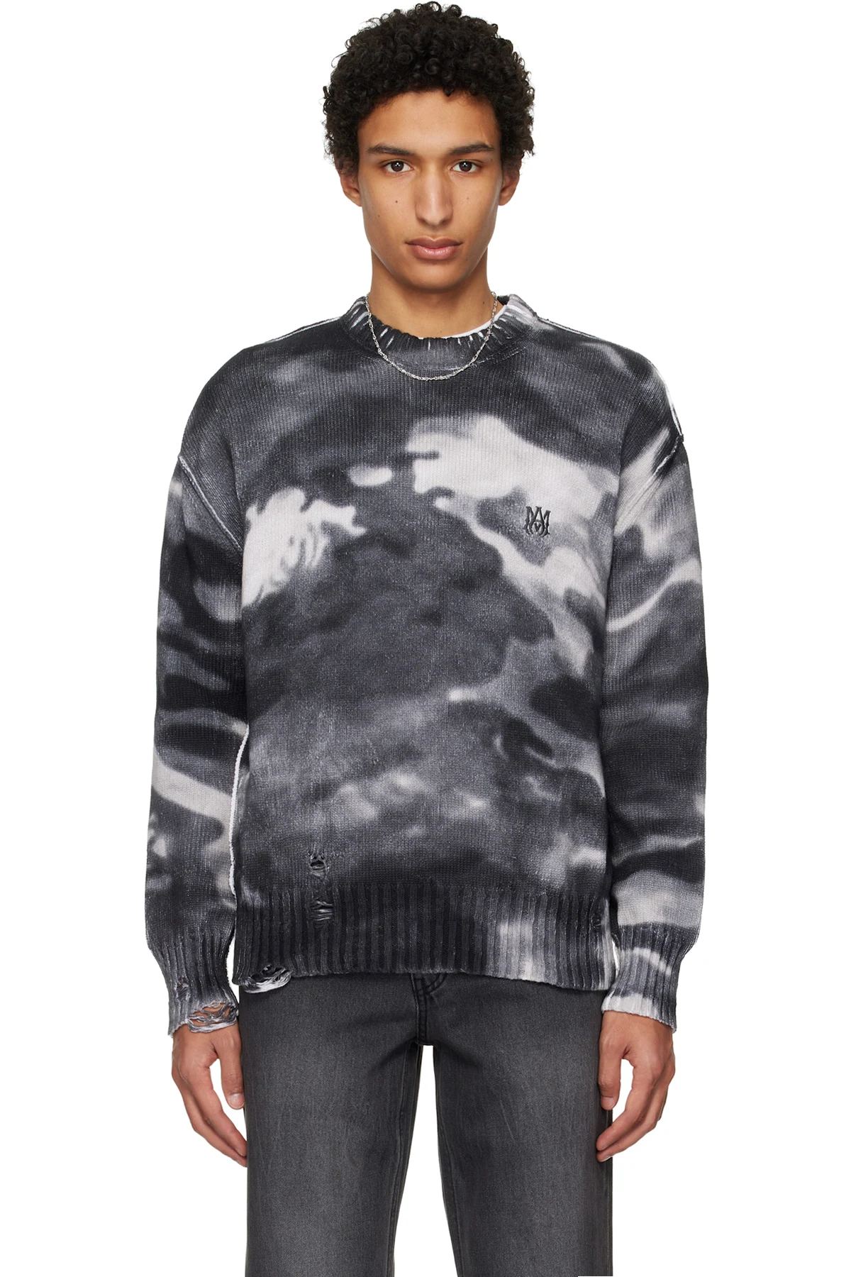 Gray Camo Sweater
