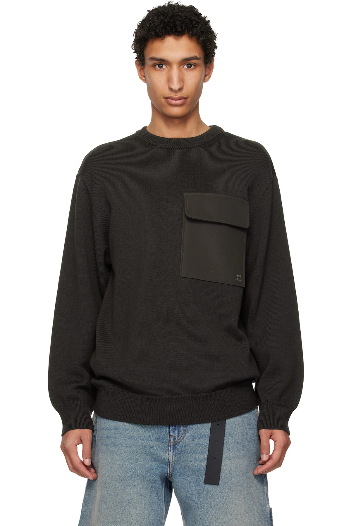 Brown Utility Wool Sweater