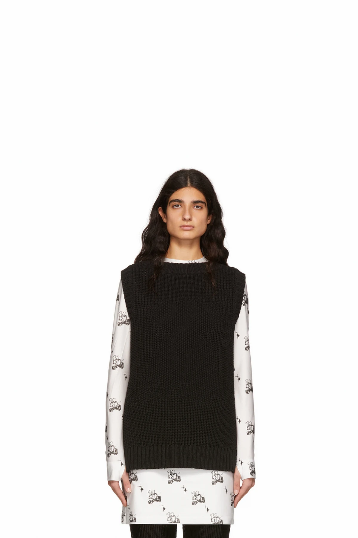 Black Cotton Vest