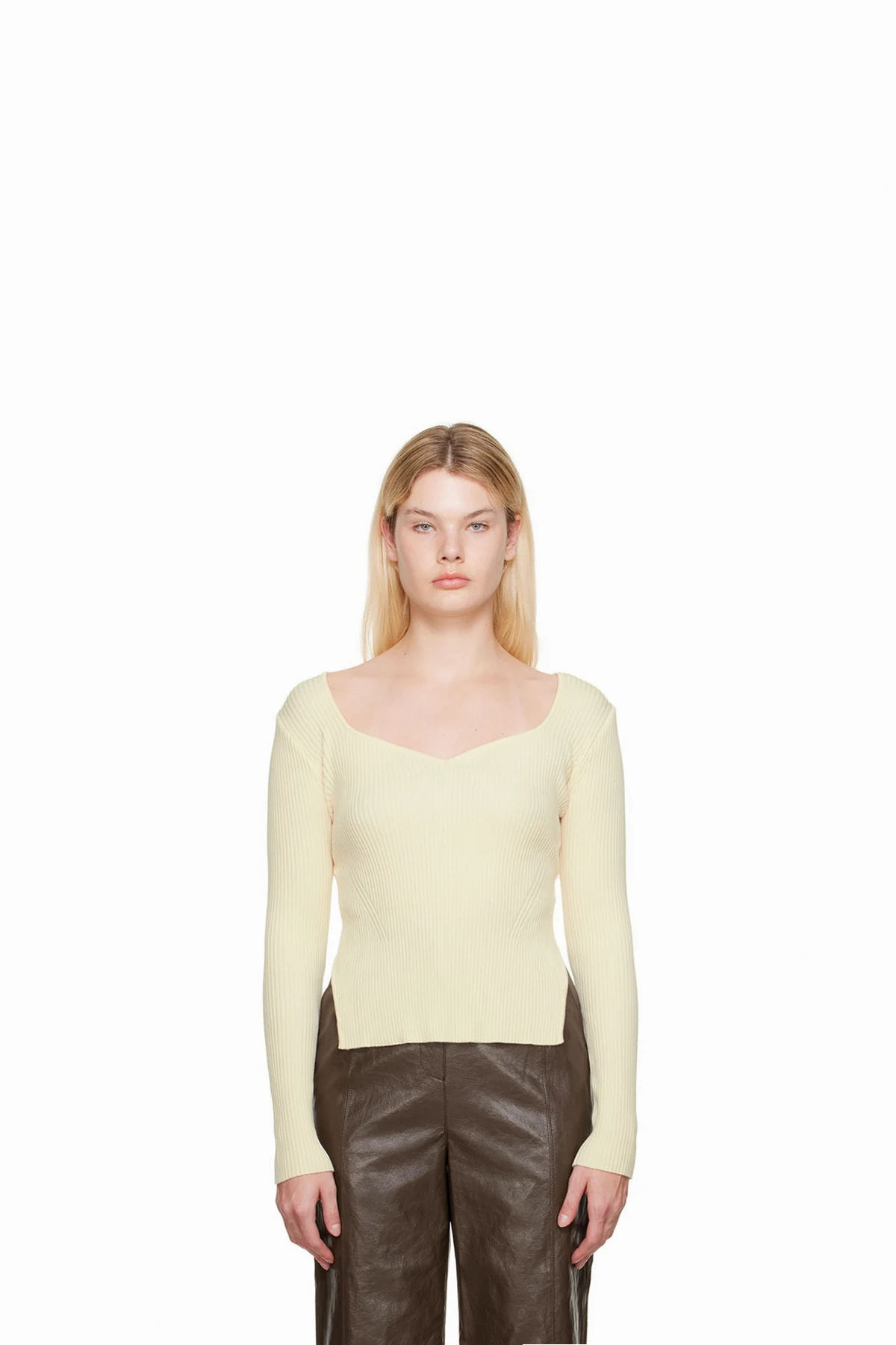 Off-White V-Neck Sweater