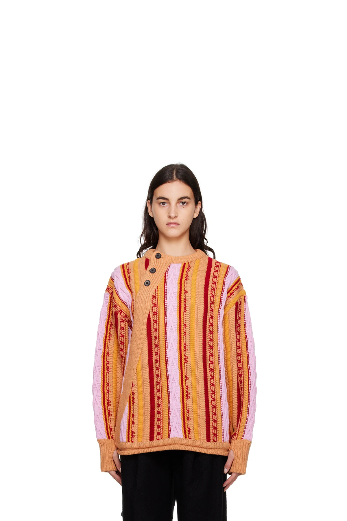 Orange Buttoned Sweater