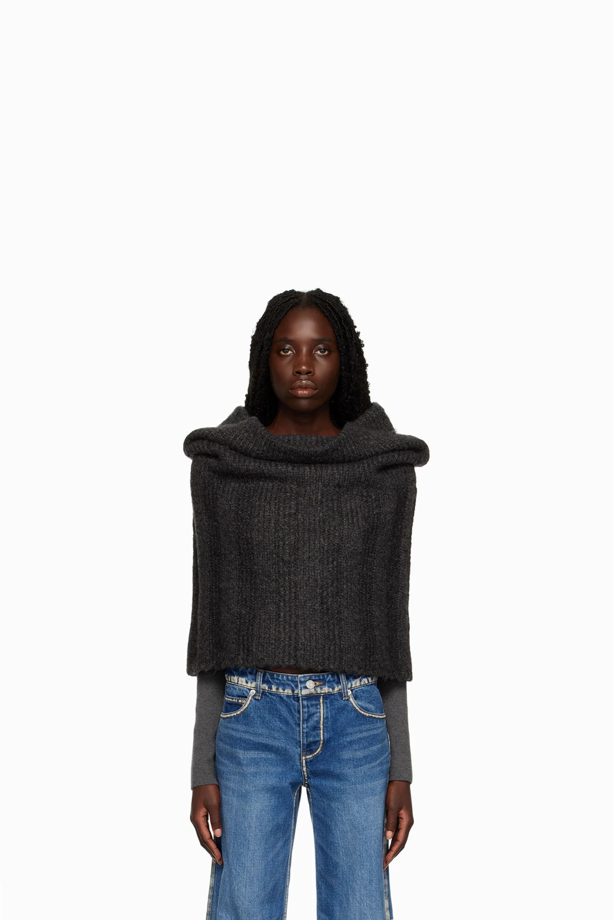 Gray Cowl Sweater