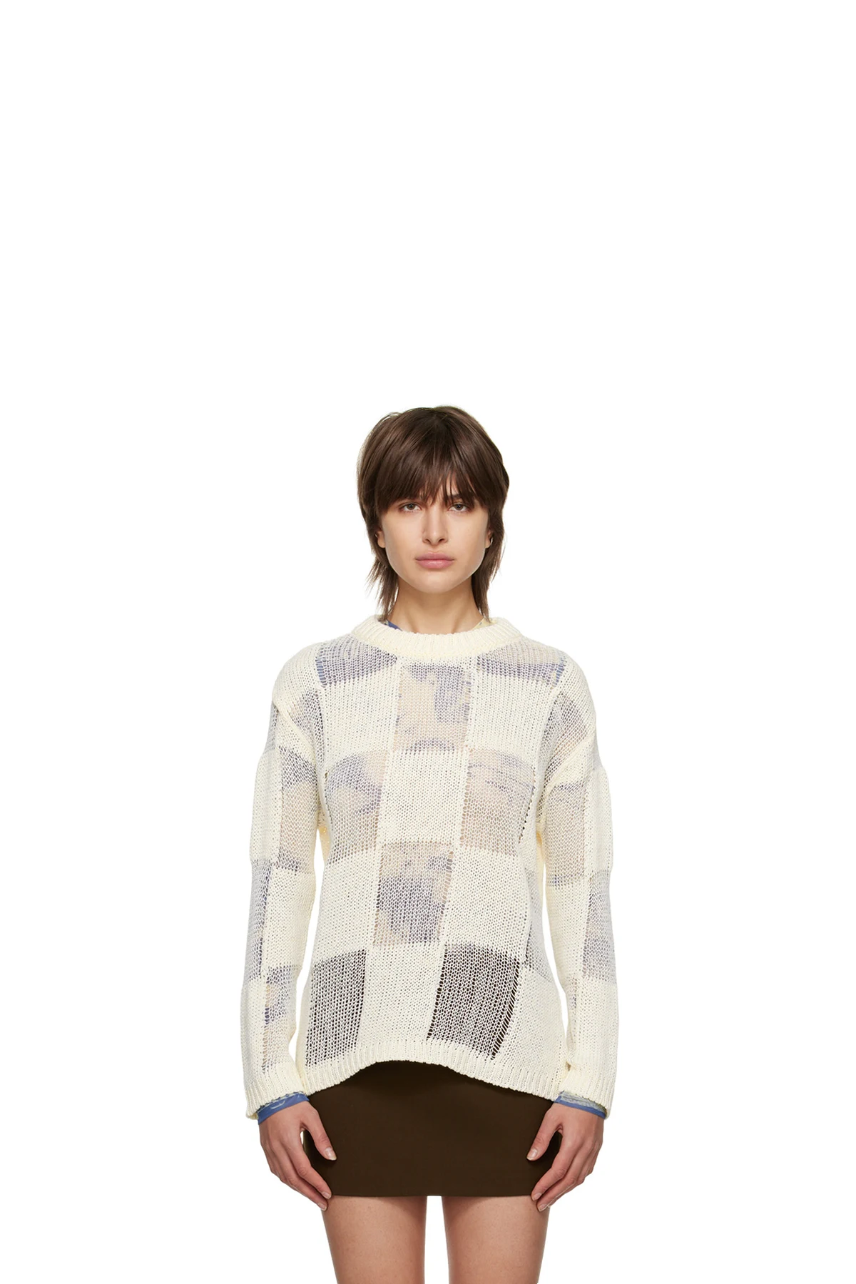 Off-White Checkerboard Sweater