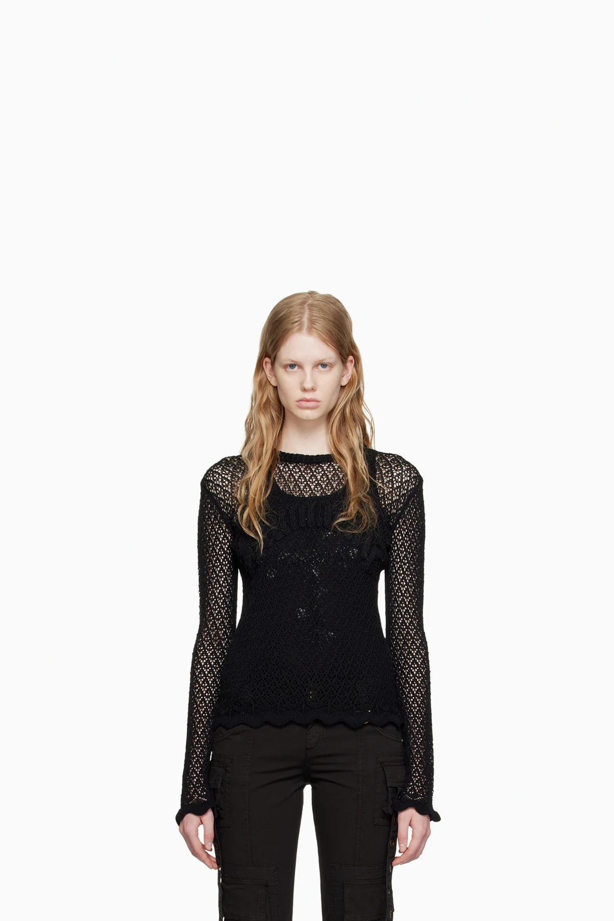 Black Appliqué Sweater