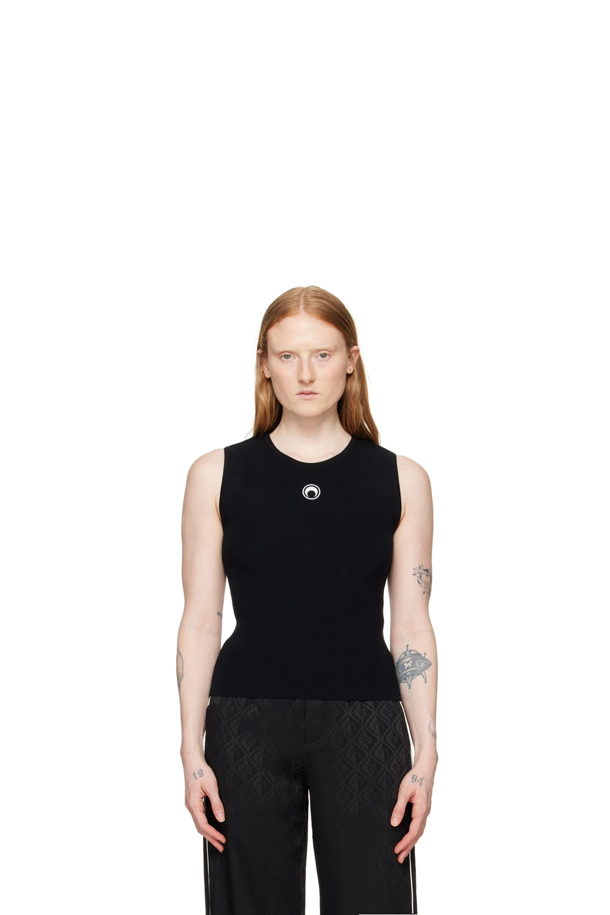 Black Core Sleeveless Crewneck