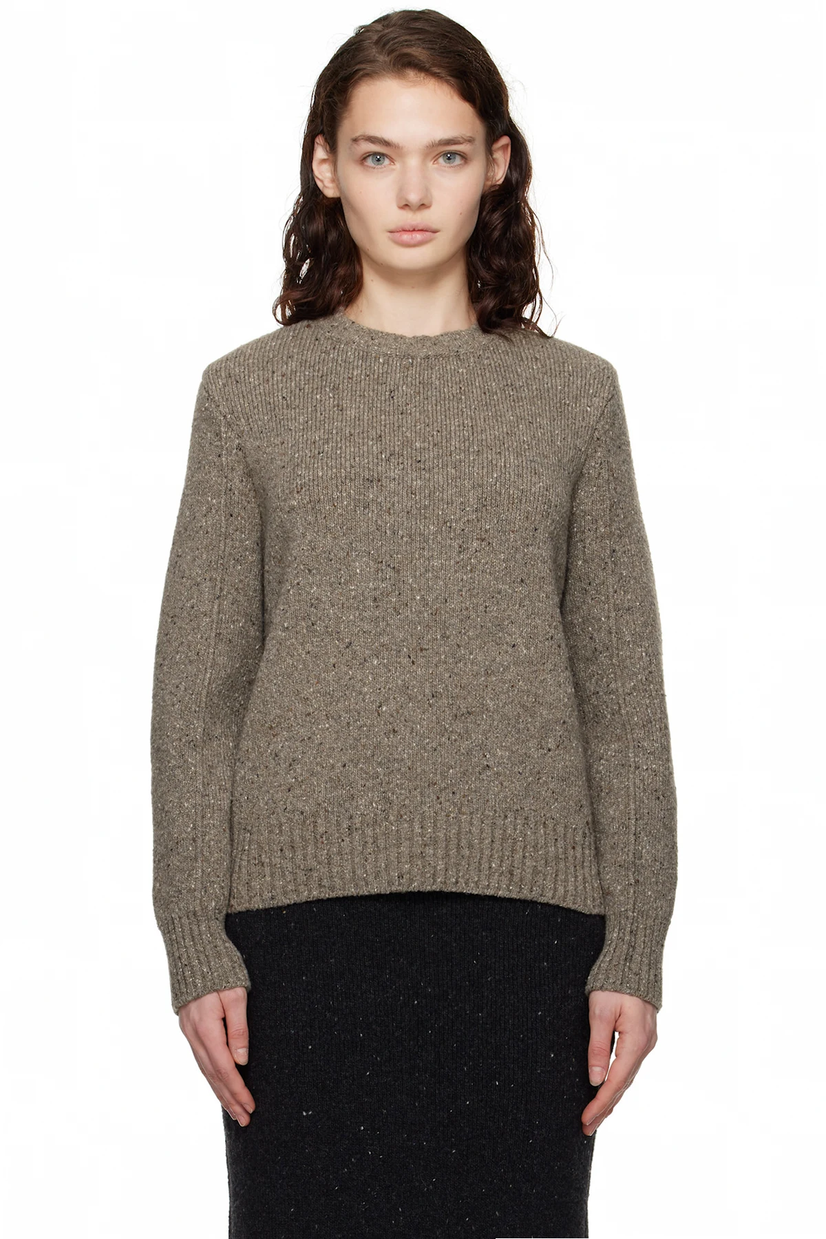Gray Wool Tailored Sweater