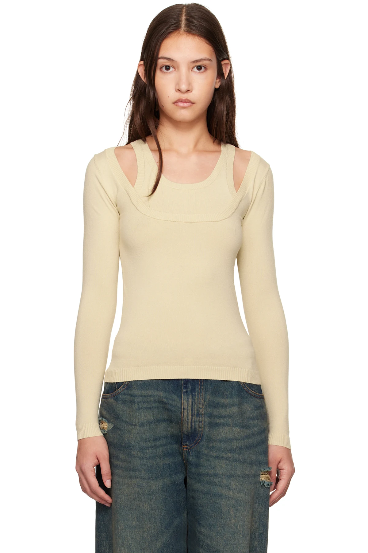 SSENSE Exclusive Beige Étoile Sweater