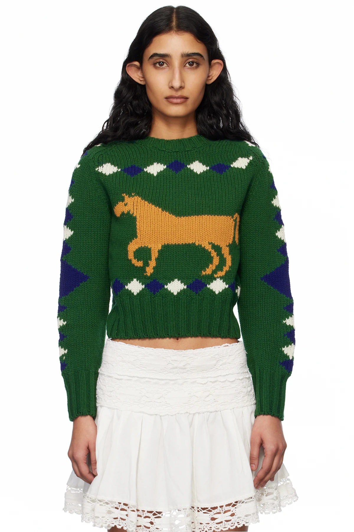 Green Diamond Corral Sweater