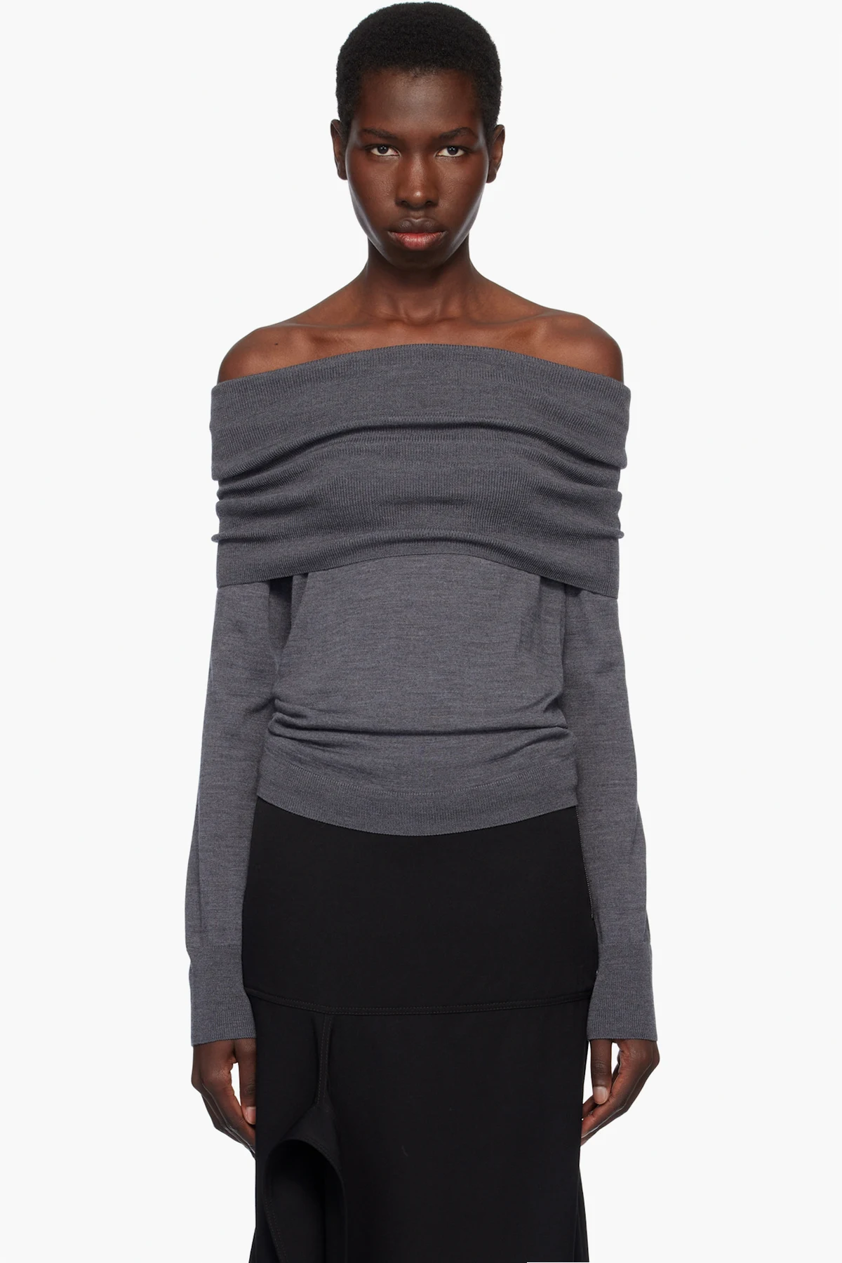 Gray Light Wool Sweater