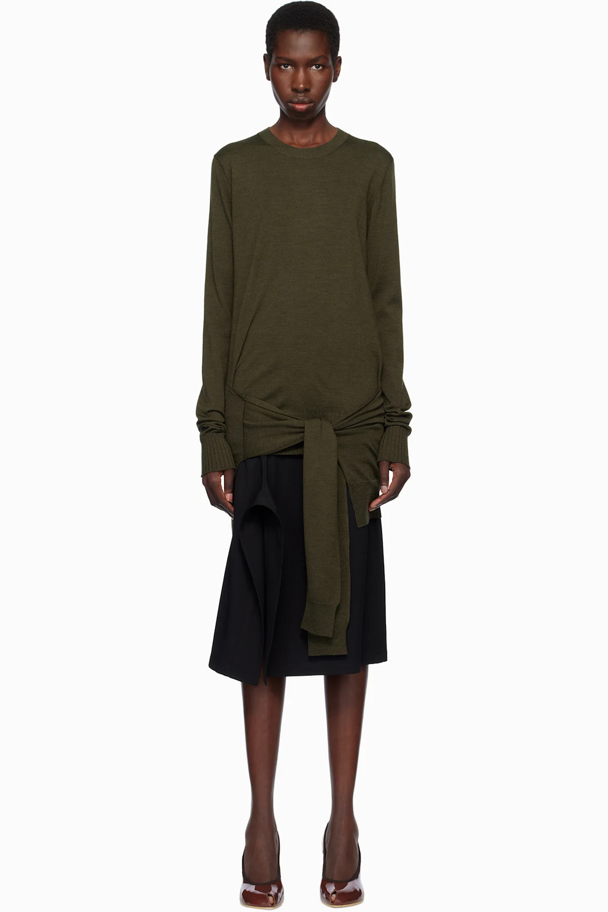 Khaki Mixed Wool Sweater