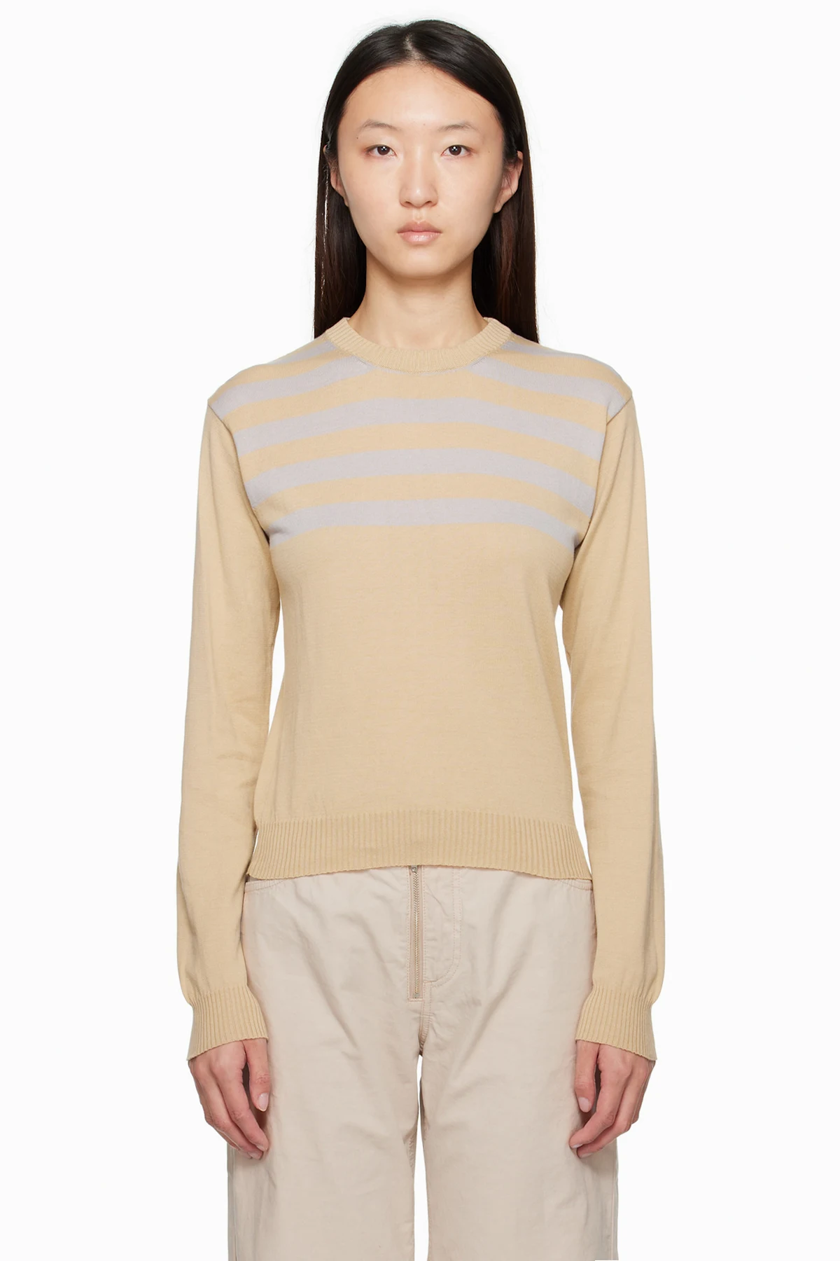 Beige & Gray Salim Sweater