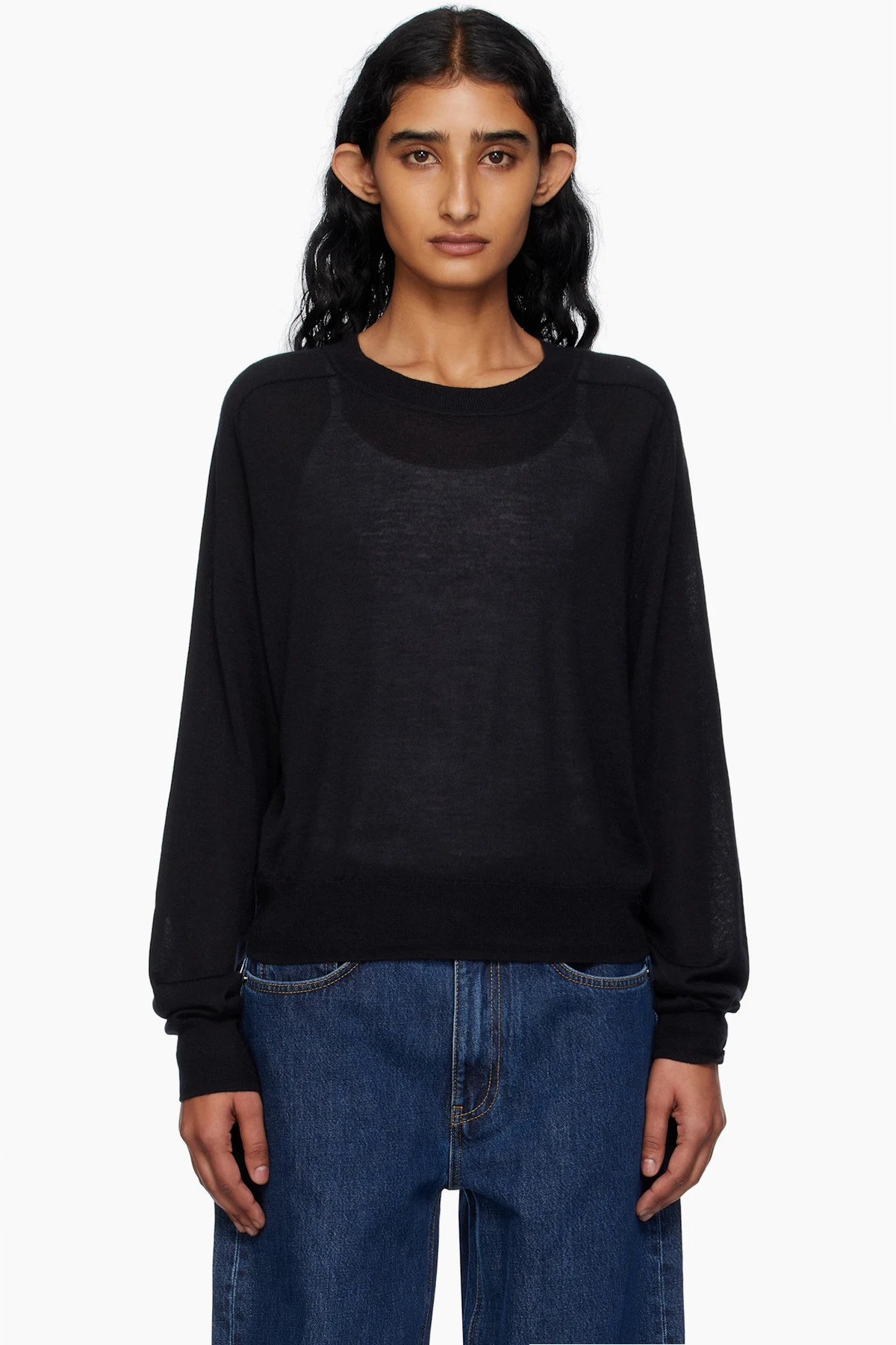 Black Angus Cashmere Crew Neck Sweater
