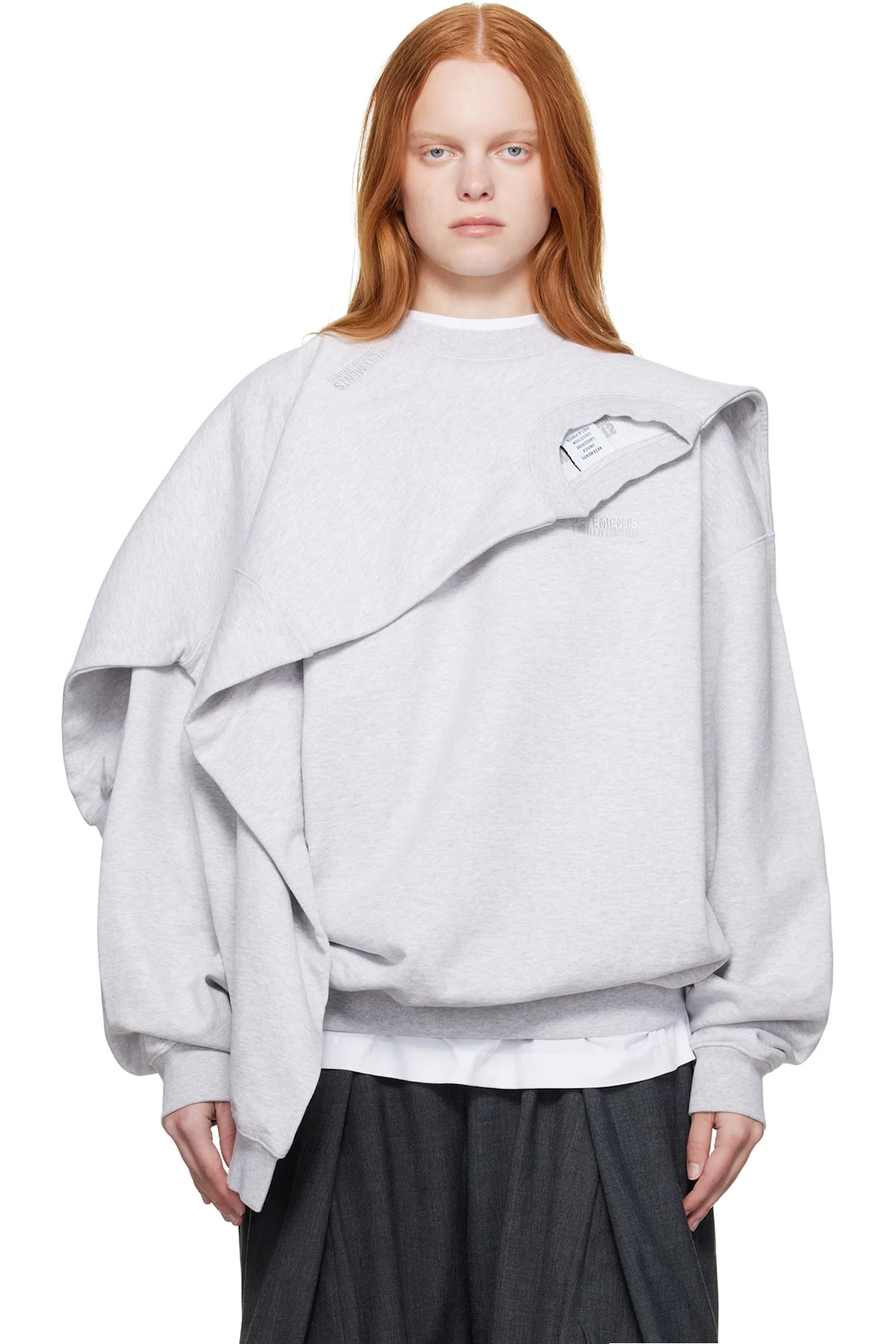 Gray Double Layered Sweatshirt