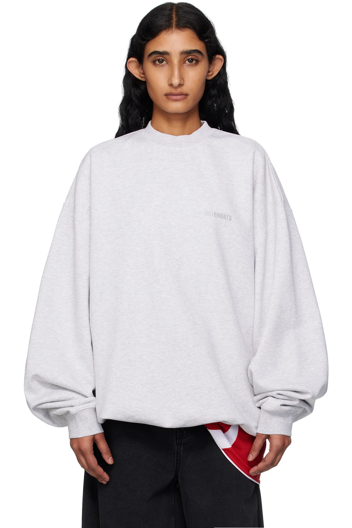 Gray Logo Oversized Sweatshirt