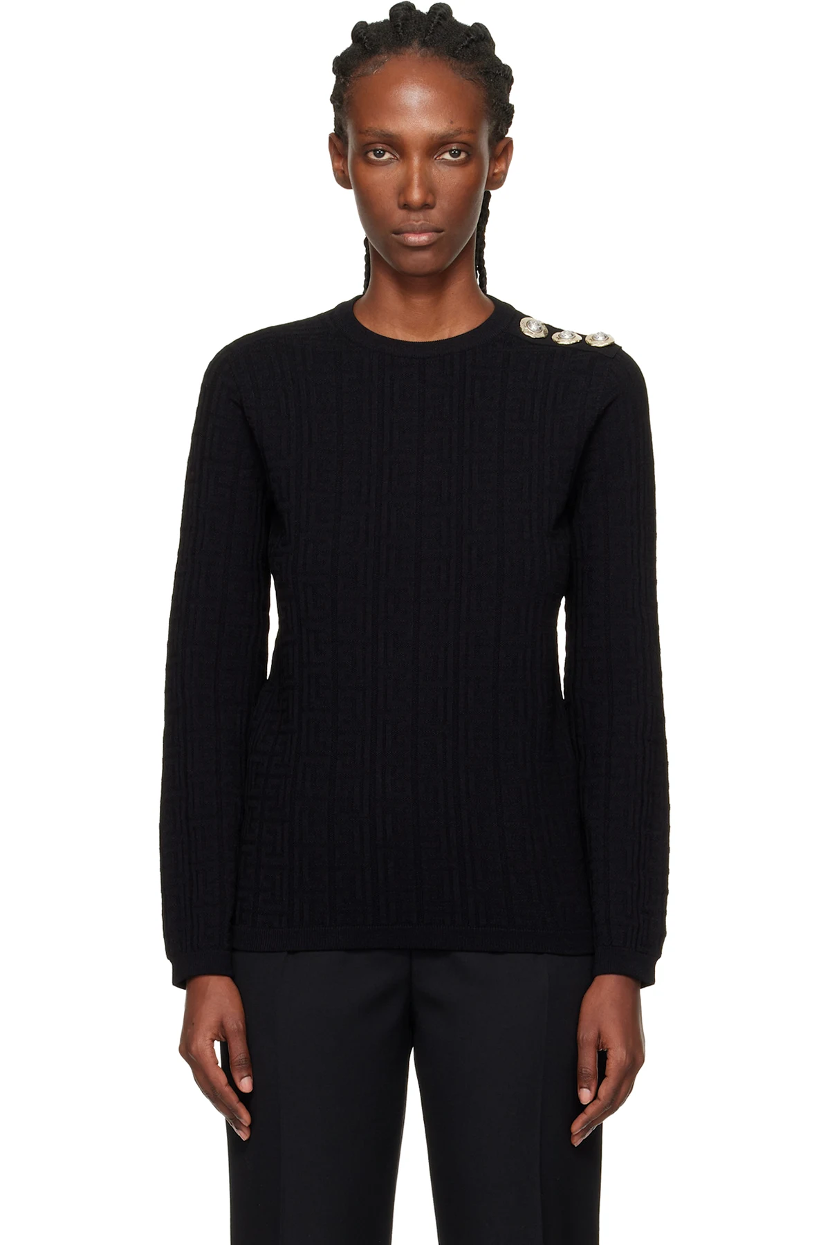 Black Monogram Sweater