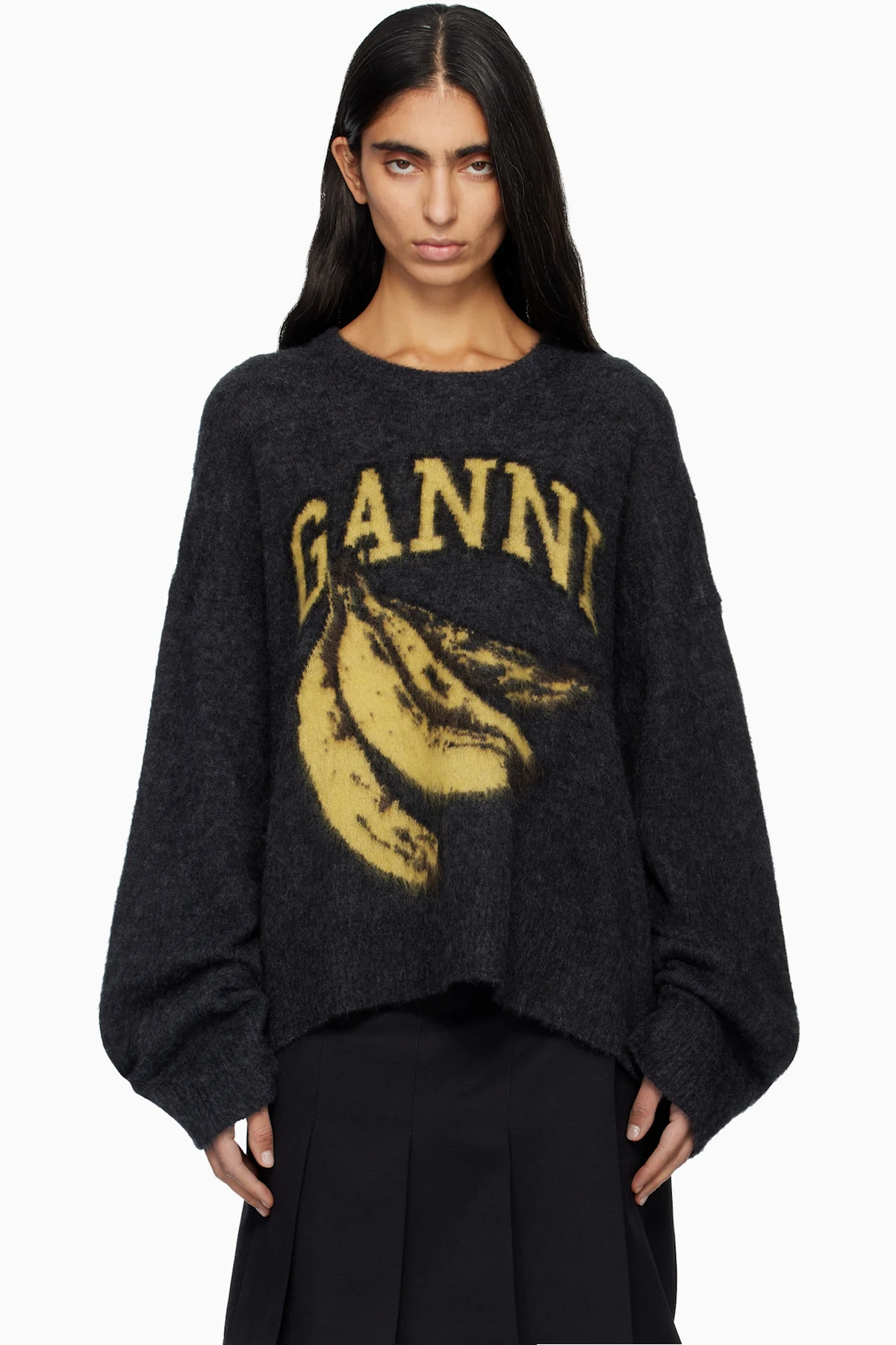 Gray Banana Graphic Sweater