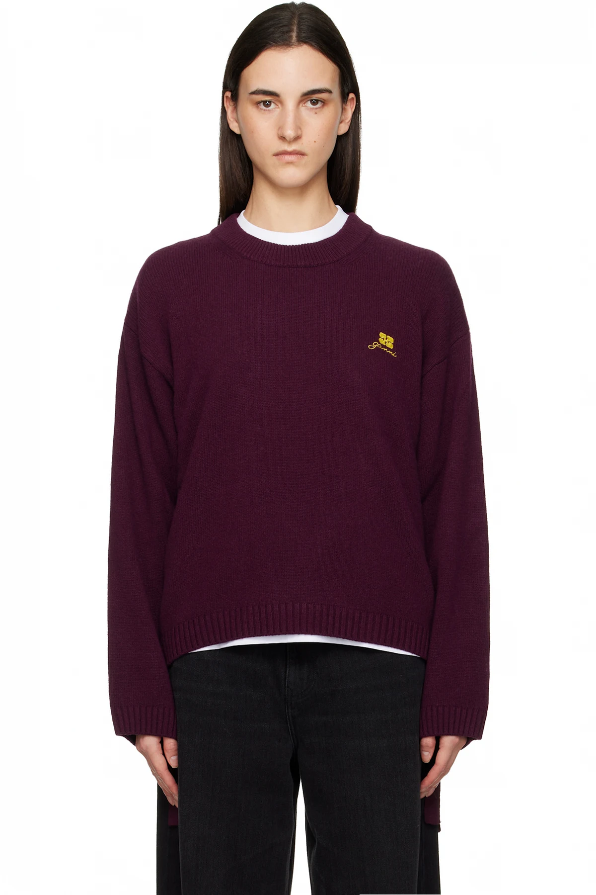Burgundy Wool Mix Jumper Sweater