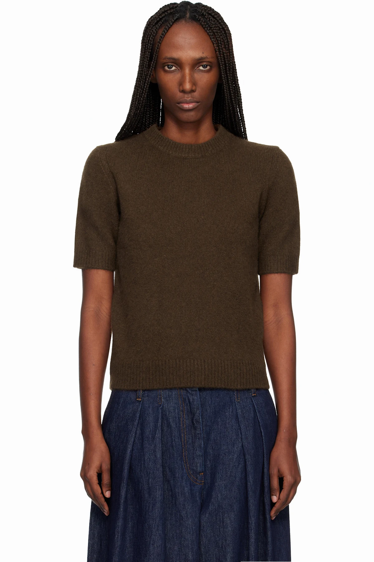 Brown Giselle Crewneck Sweater