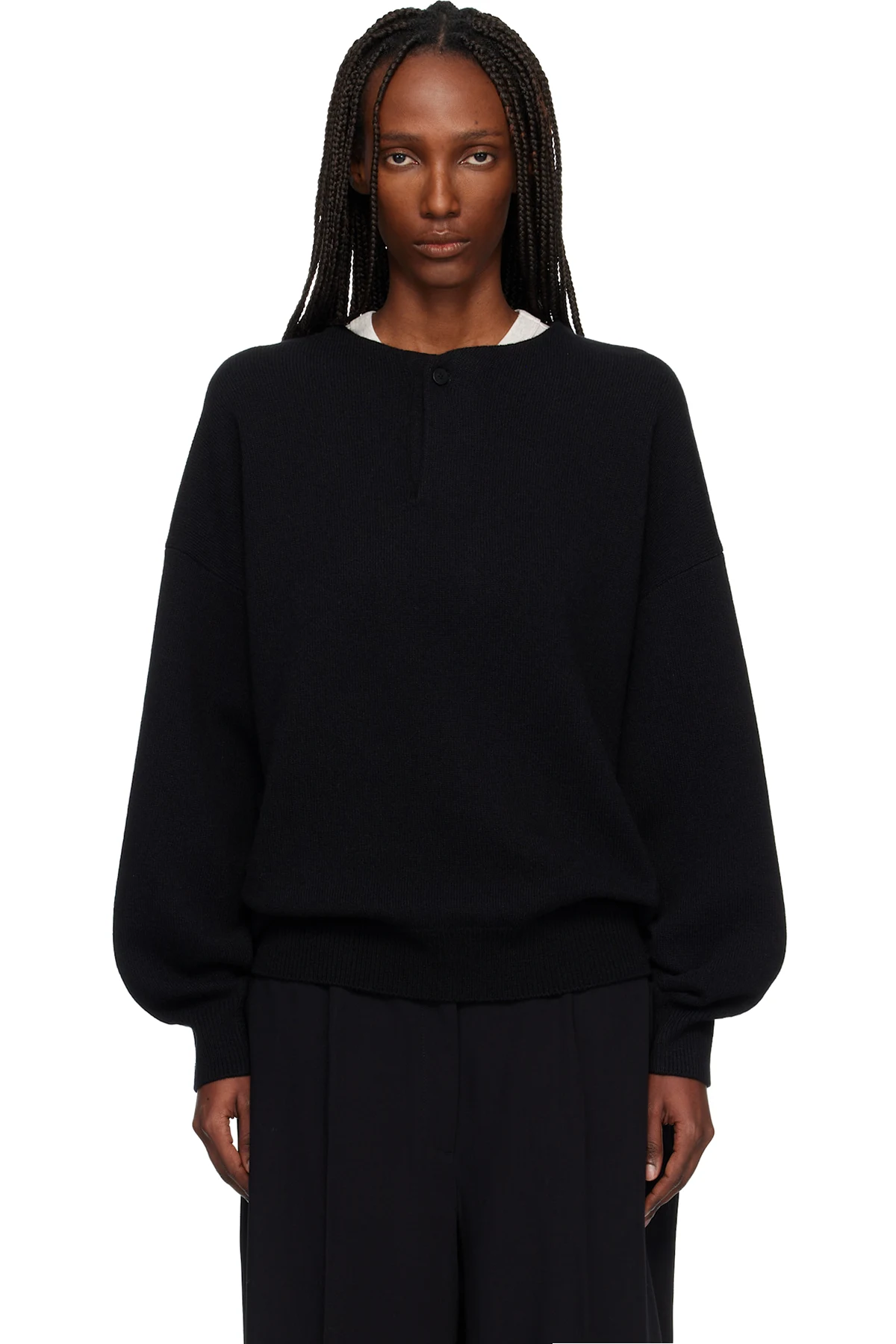 Black Henley Sweater