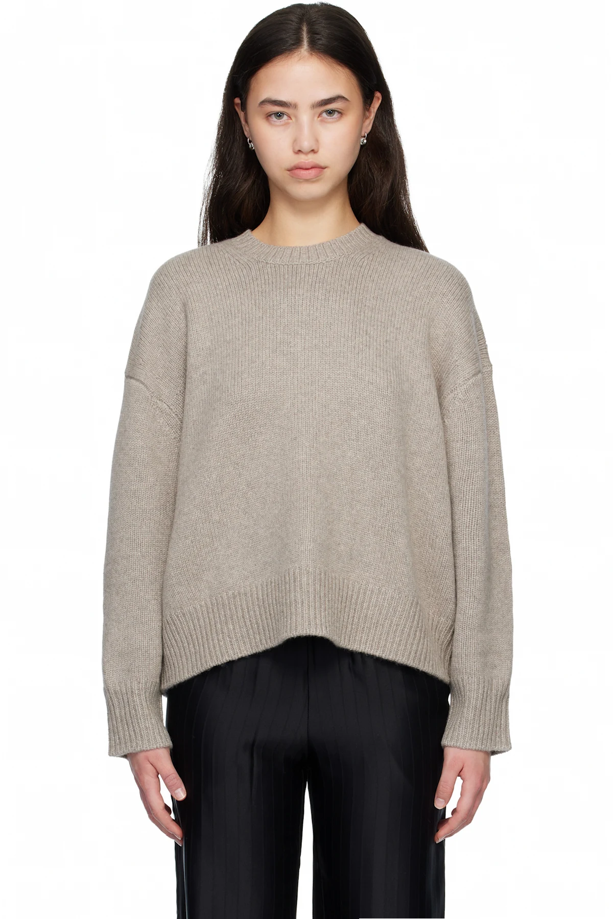 Taupe PIA Oversized Cashmere Sweater
