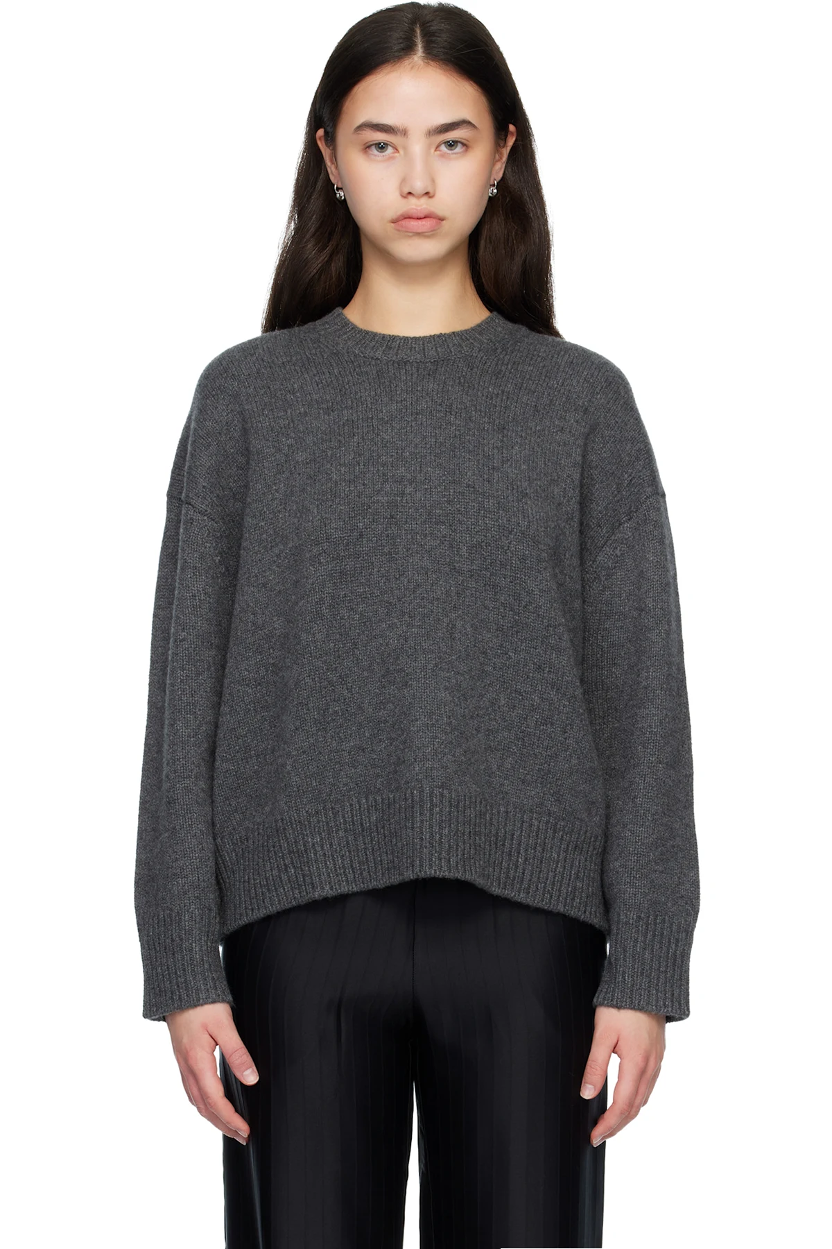 Gray PIA Oversized Cashmere Sweater