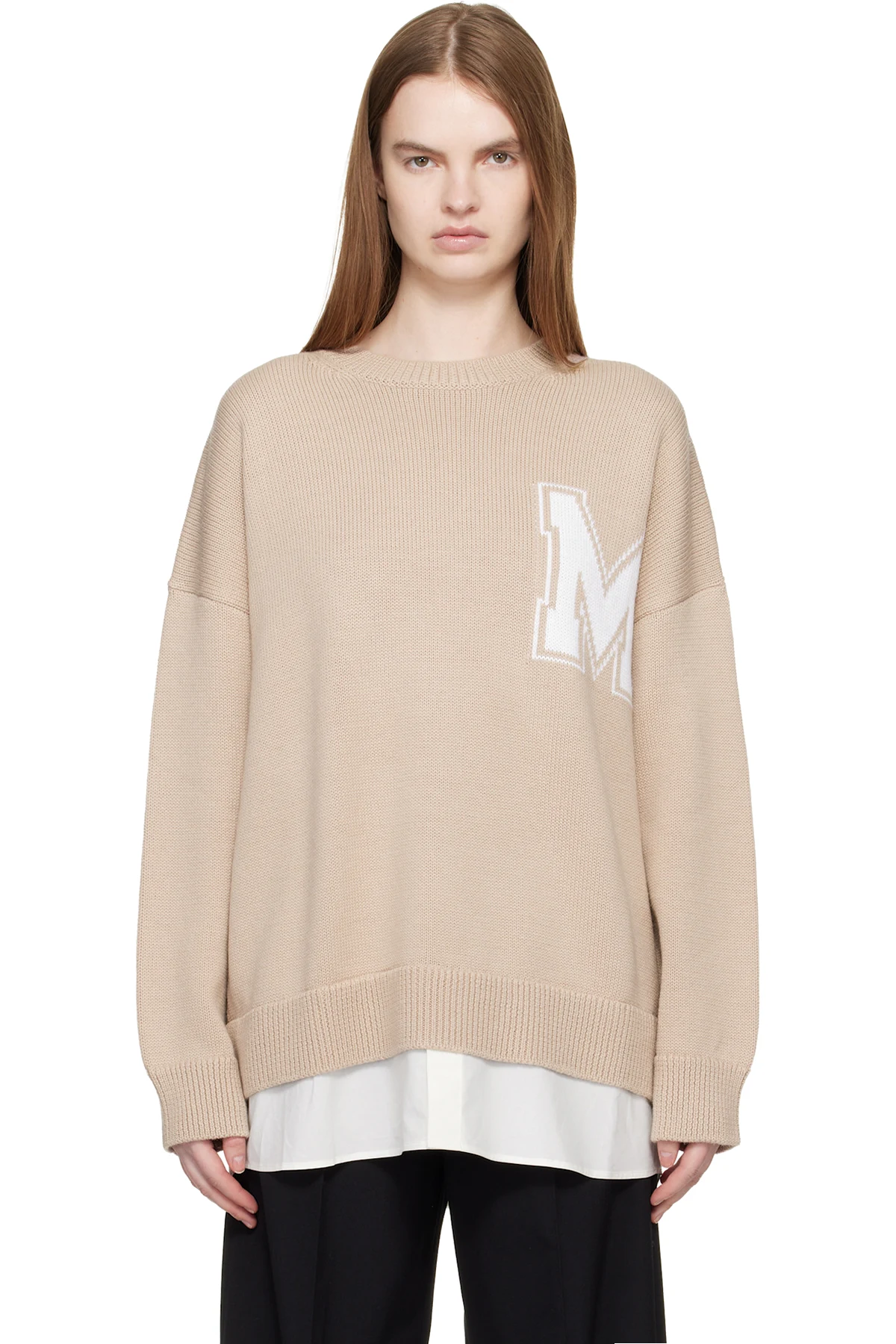 Pink 'Two in One' Varsity Knit Sweater