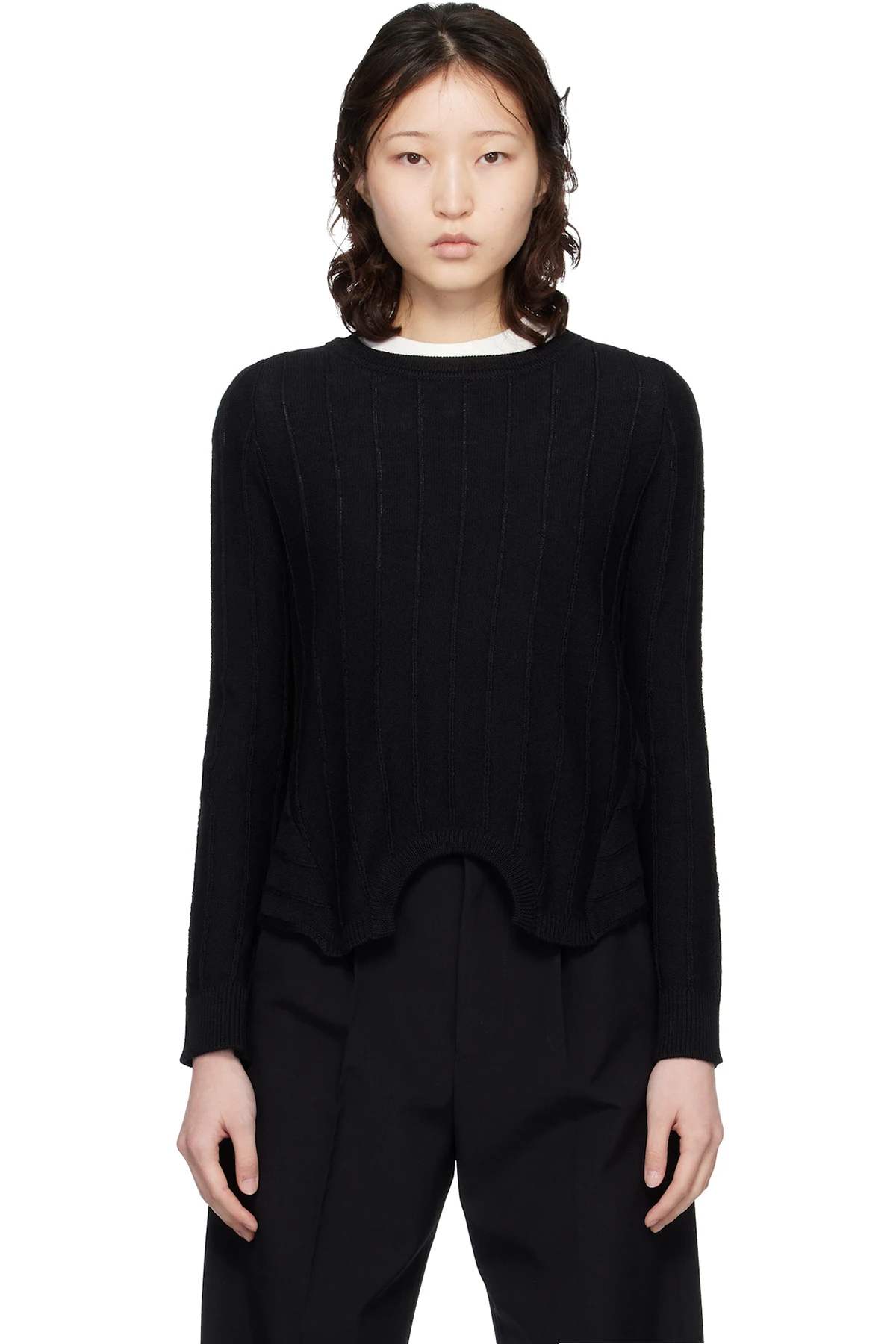 Black Upside Down Sweater