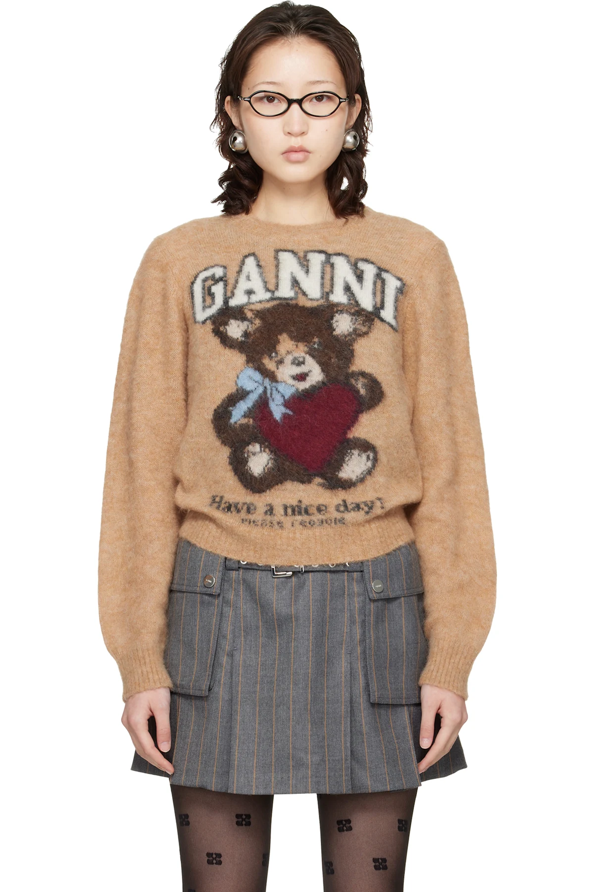 Beige Brushed Alpaca Sweater